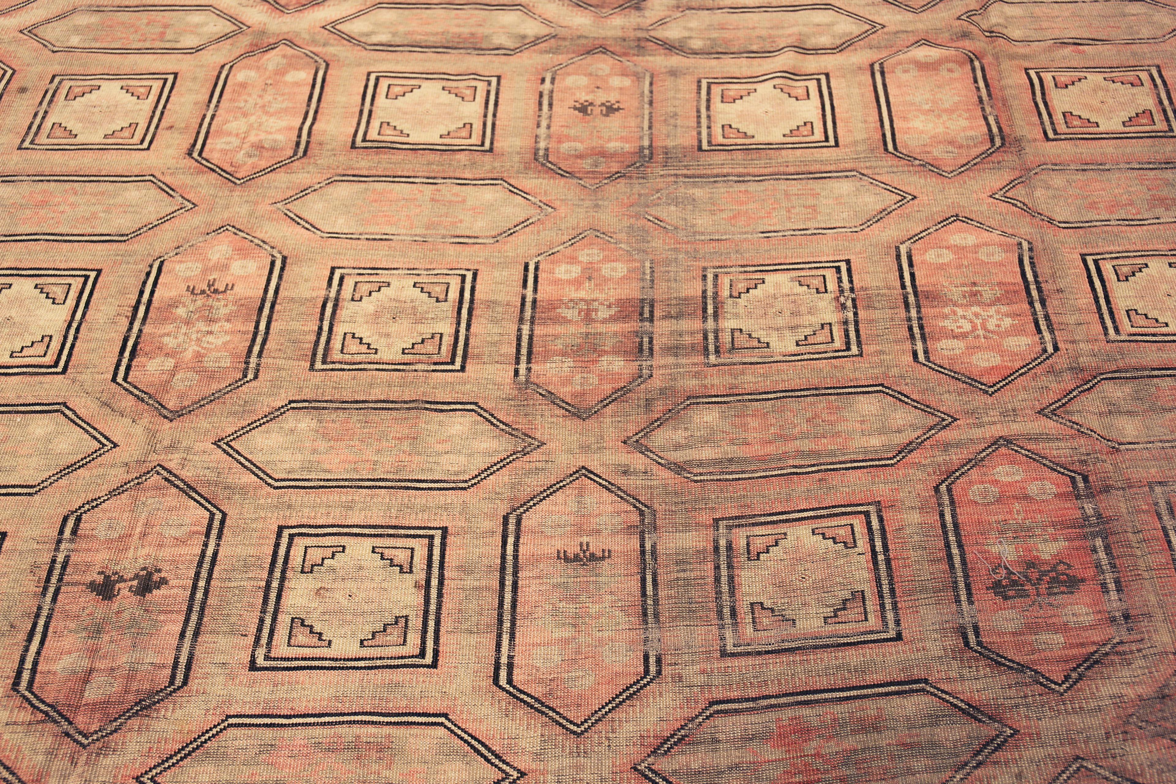 Wool Nazmiyal Collection Large Antique Beshir 12 ft x 17 ft 4 in For Sale