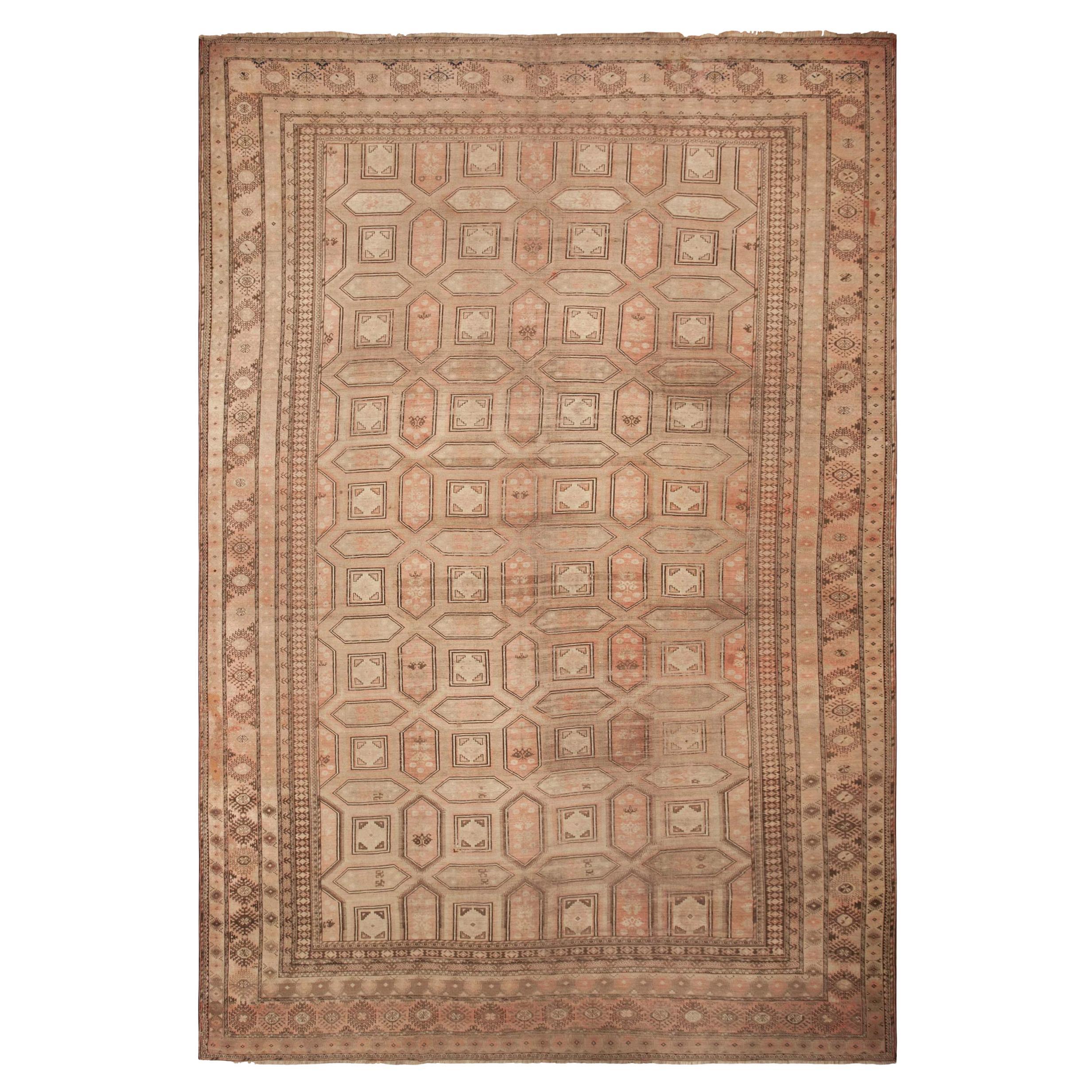 Nazmiyal Collection Large Antique Beshir 12 ft x 17 ft 4 in For Sale