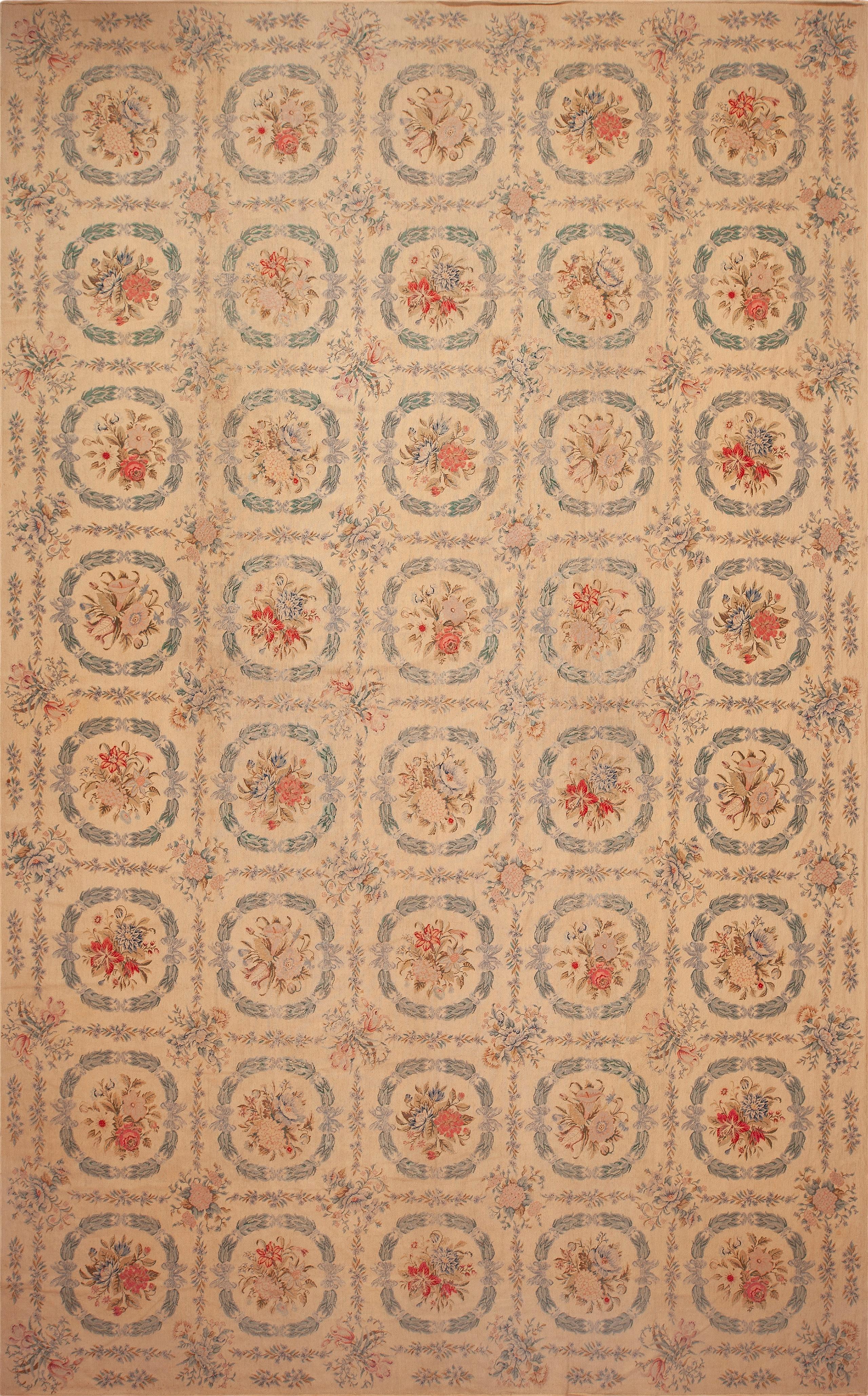 Classy Large Antique English Needlepoint, Herkunftsland: Amerika, Entstehungszeit: 19. Jahrhundert