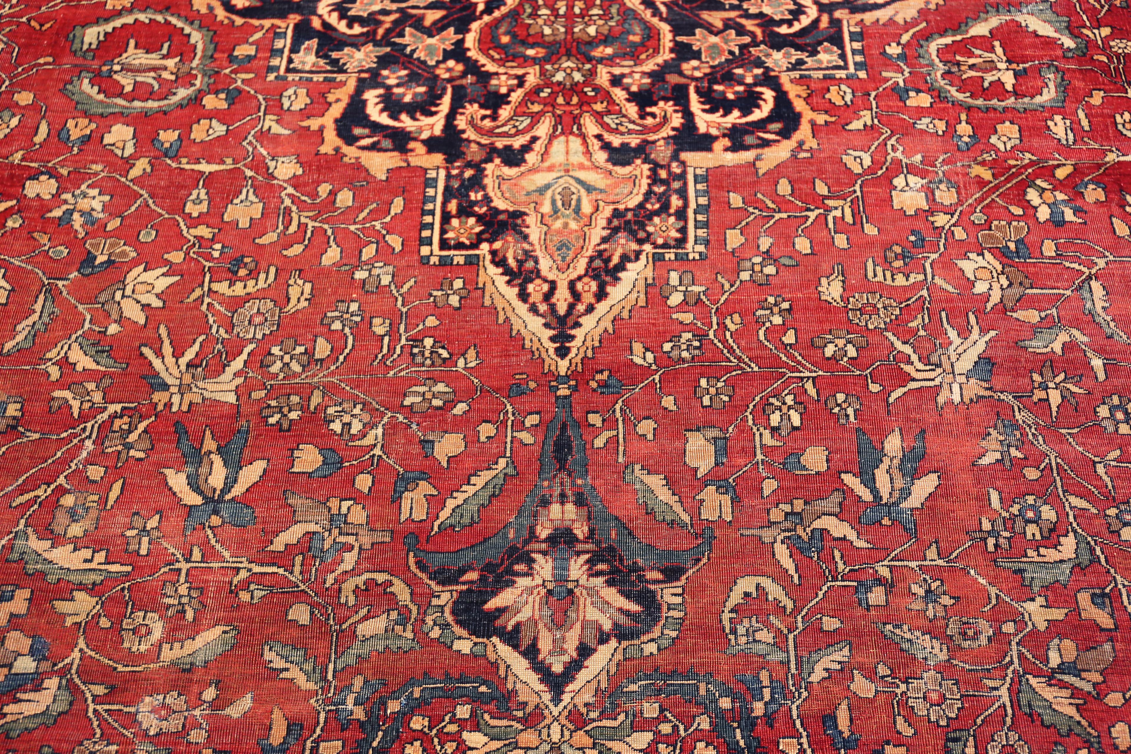 Nazmiyal Collection große antike persische Sarouk Teppich 13 ft 9 in x 19 ft 10 in im Angebot 2