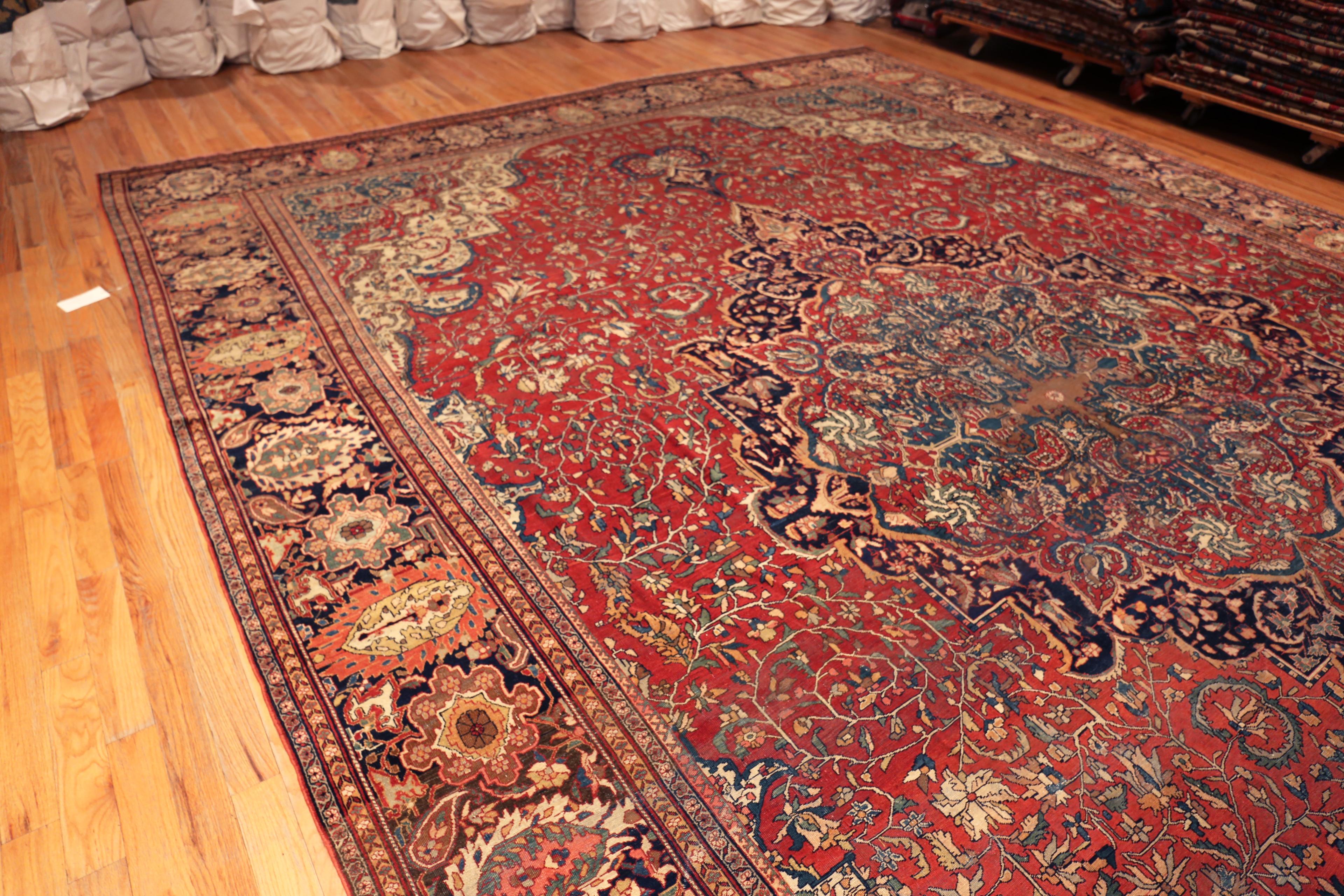 Exquisiter großer antiker persischer Sarouk-Teppich, Herkunftsland: Perserteppich, CIRCA Datum: 1900's