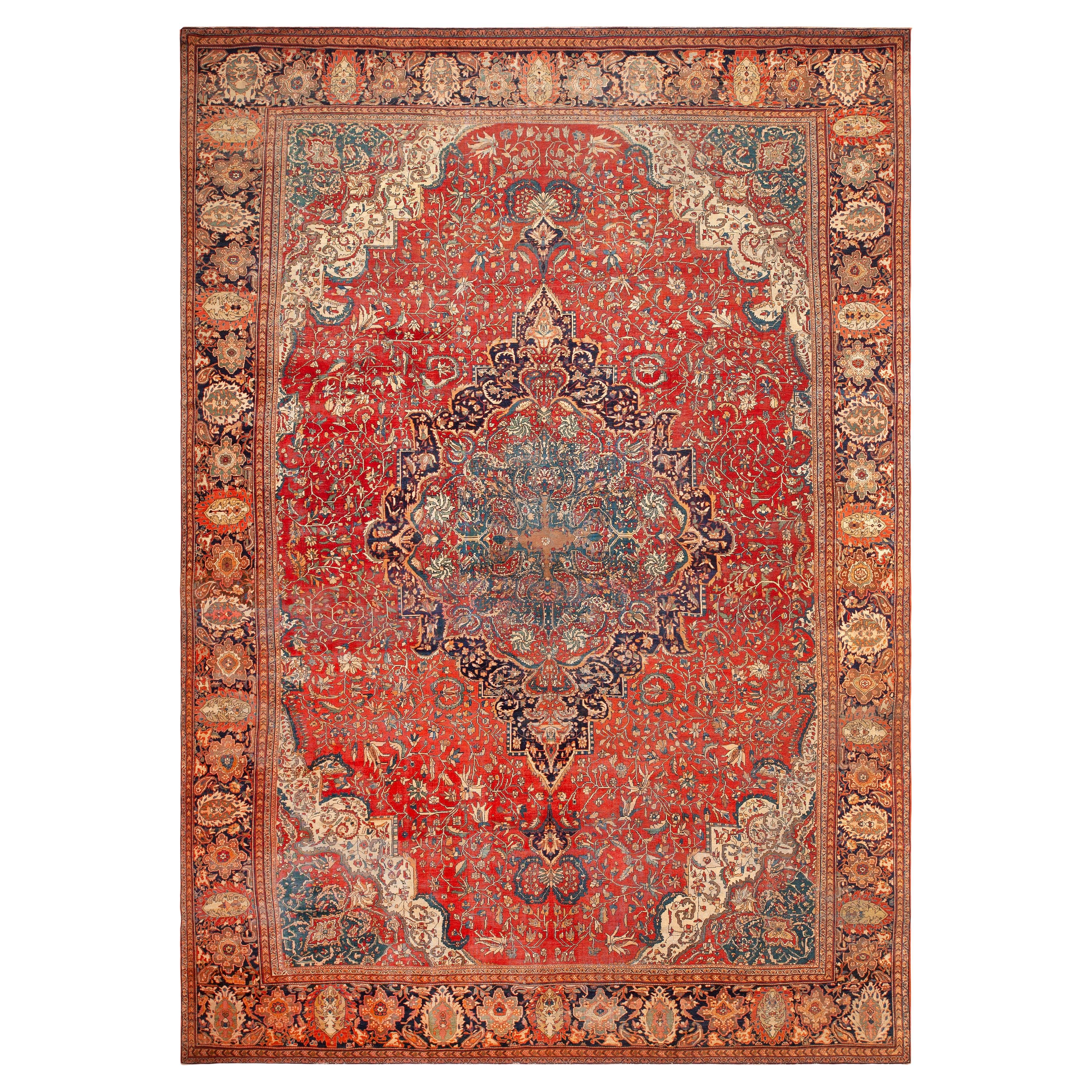 Nazmiyal Collection große antike persische Sarouk Teppich 13 ft 9 in x 19 ft 10 in