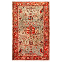Nazmiyal Collection Large Antique Persian Serapi Rug 12 ft x 19 ft