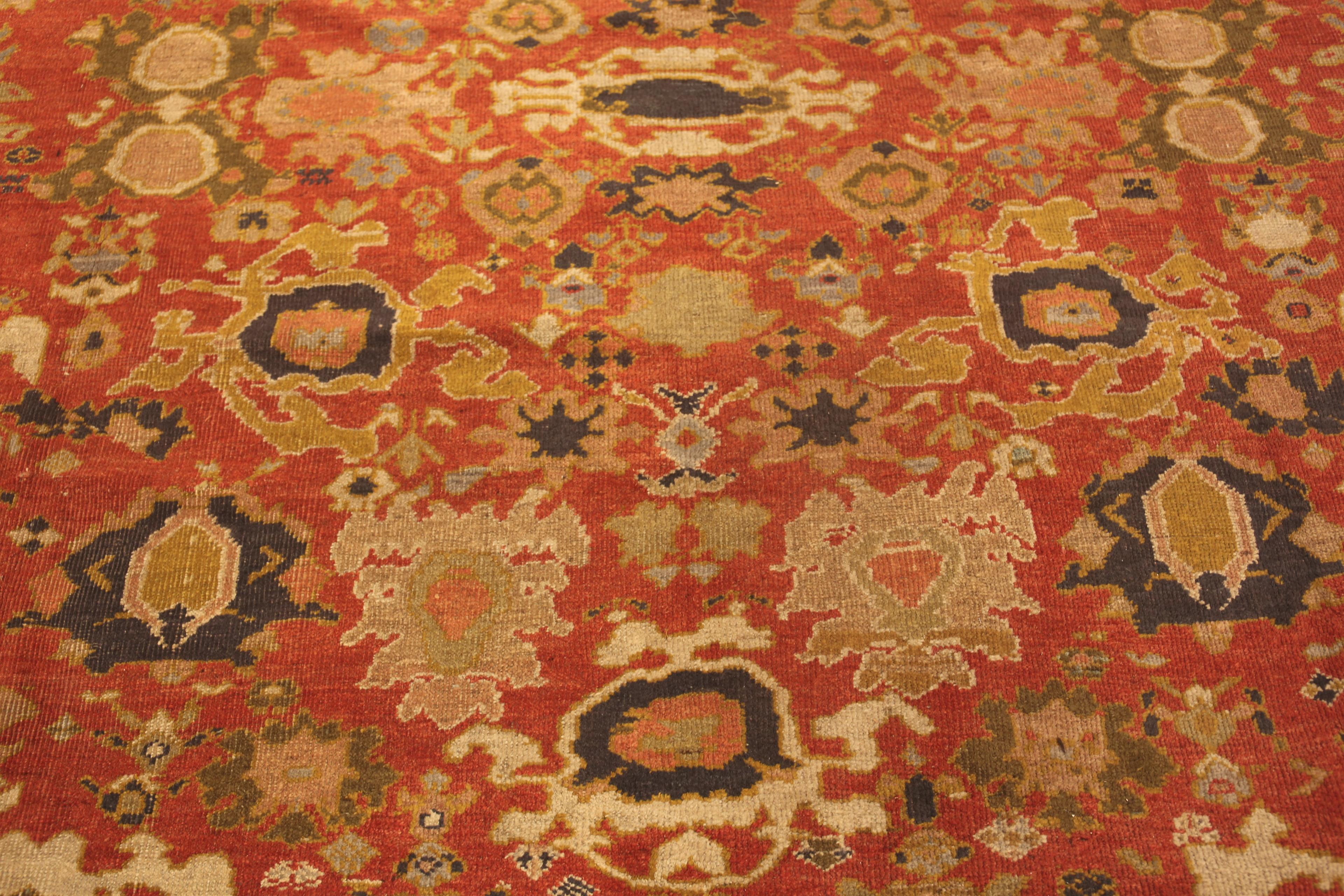 Großer antiker persischer Sultanabad-Teppich aus Sultanabad. 13 ft 5 in x 17 ft 2in (Wolle) im Angebot