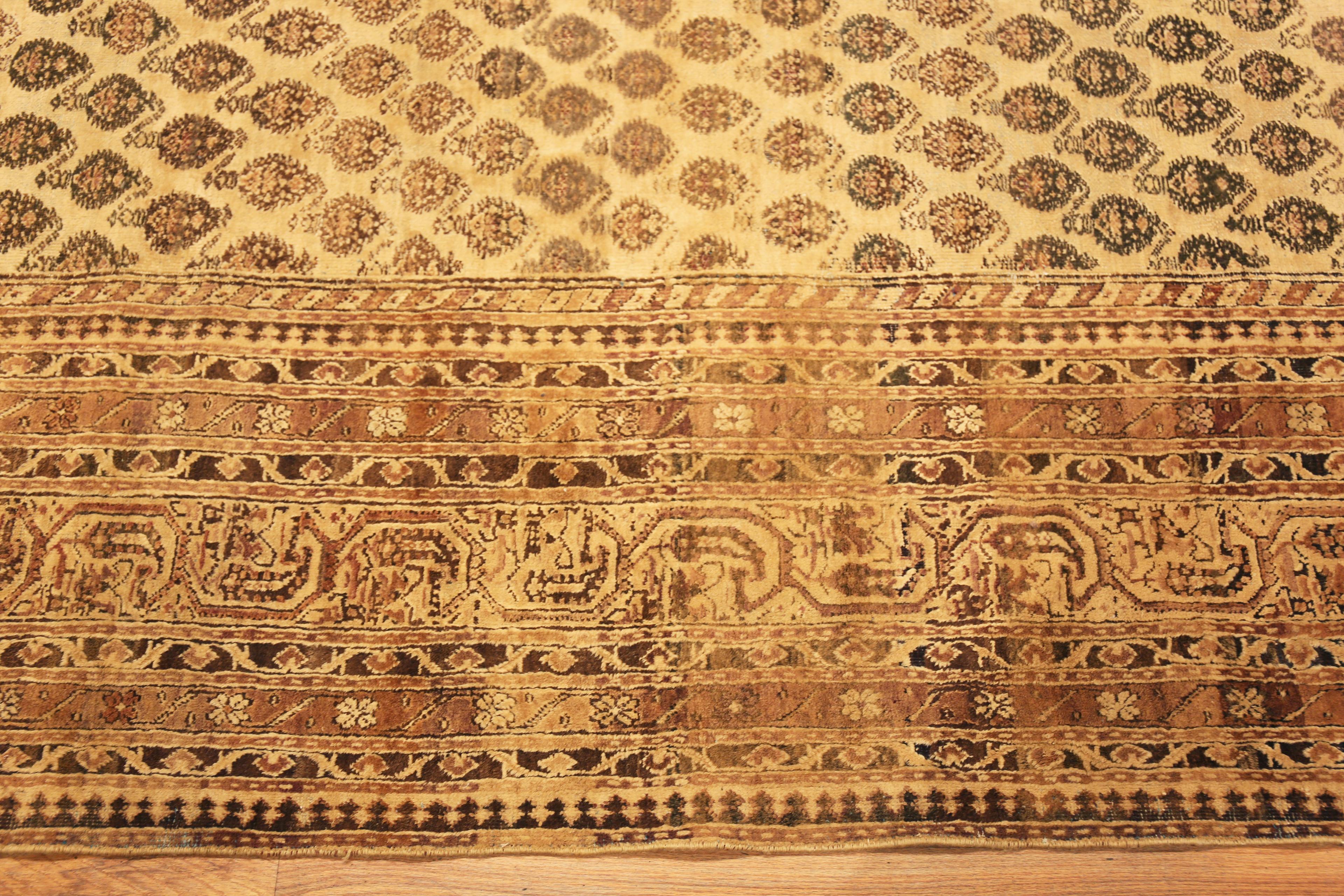 Nazmiyal Collection große antike indische Agra Stammes-Teppich 14 ft 5 in x 19 ft 2 in (Wolle) im Angebot