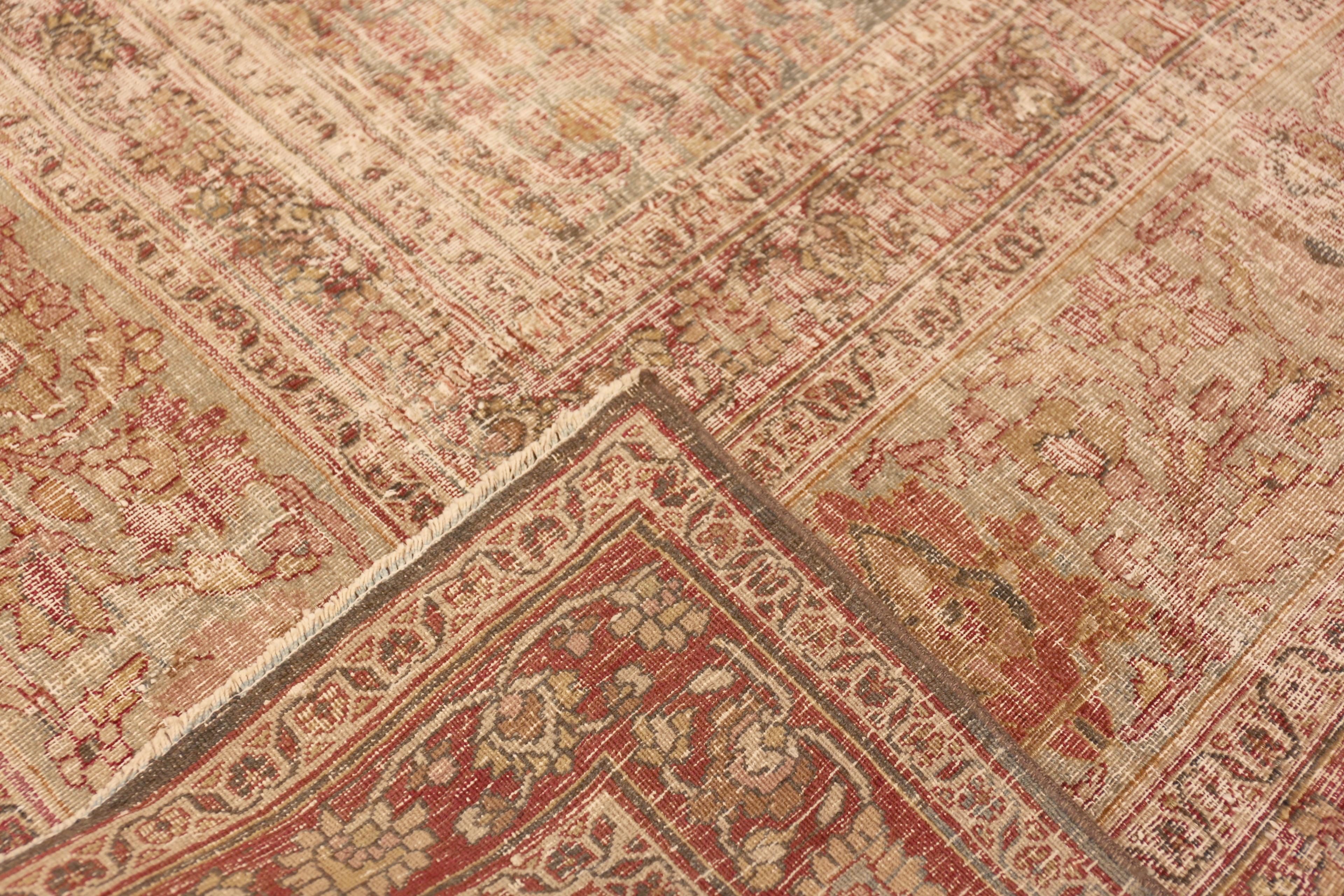 Nazmiyal Collection große antike türkische Oushak Teppich 12 ft x 15 ft 7 in im Zustand „Gut“ im Angebot in New York, NY