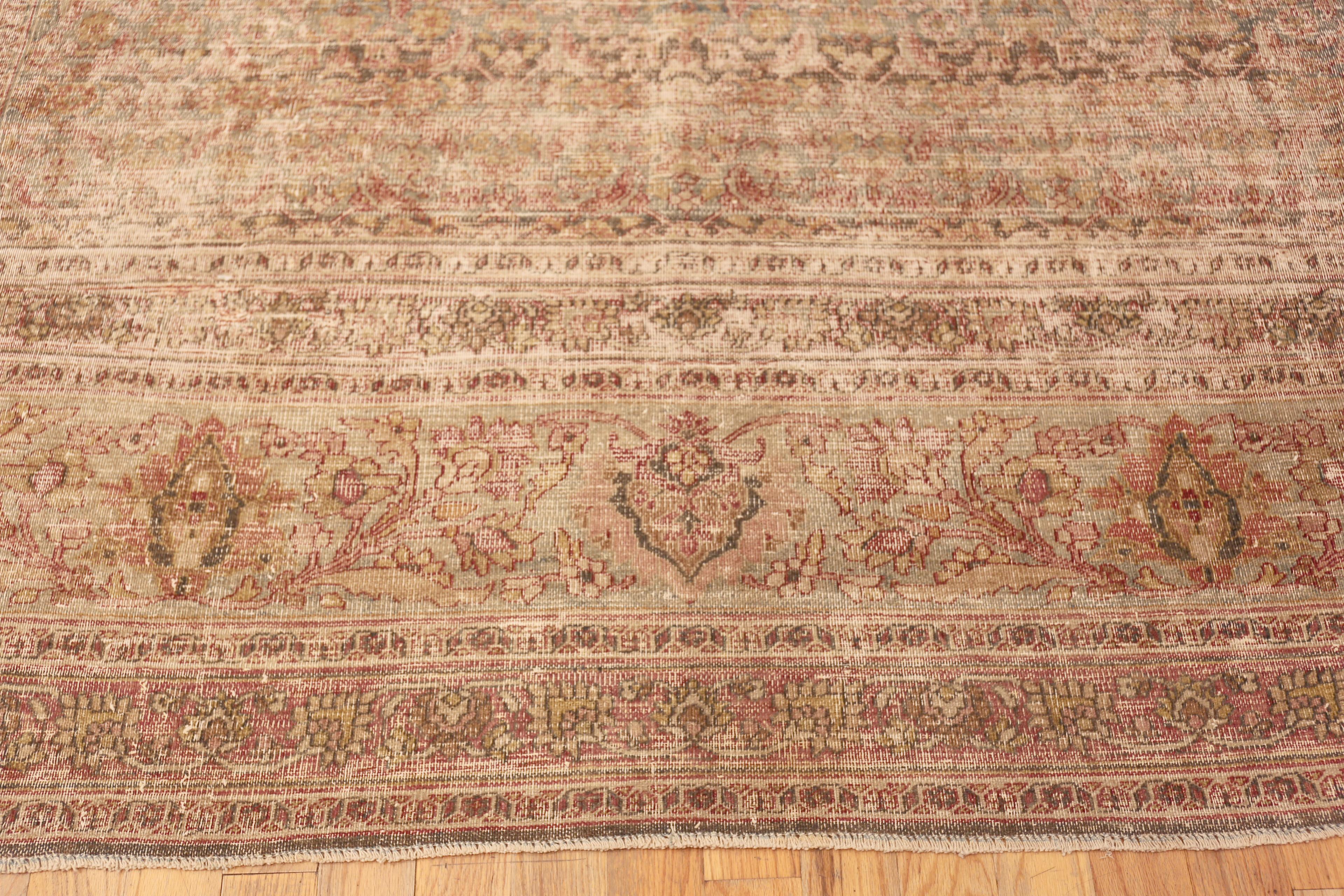 Nazmiyal Collection große antike türkische Oushak Teppich 12 ft x 15 ft 7 in (19. Jahrhundert) im Angebot