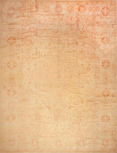 Nazmiyal Collection Large Antique Turkish Oushak Rug 14 ft 4 in x 19 ft