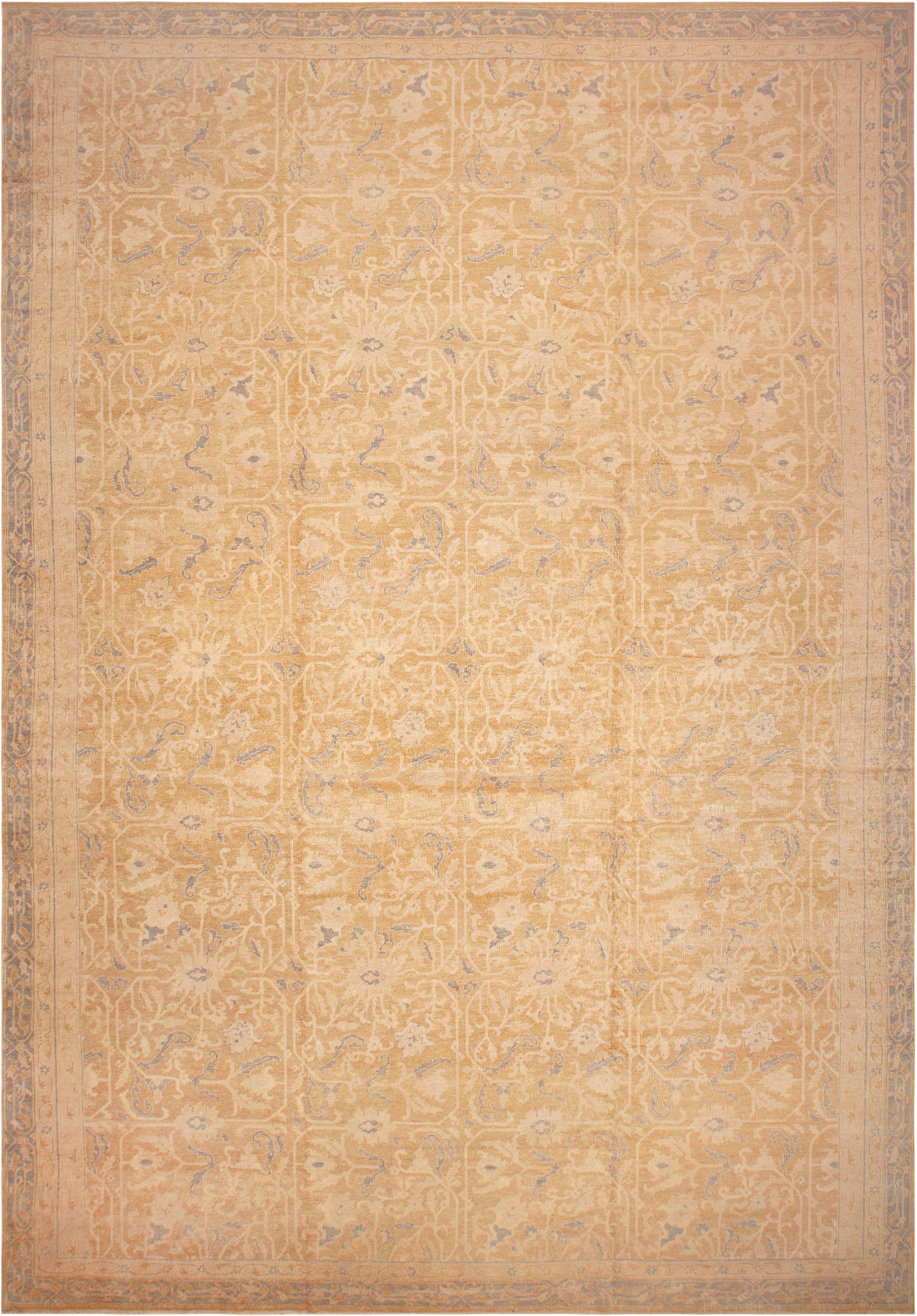 Nazmiyal Collection Large Classic Design Modern Gold Tones Rug 13'10