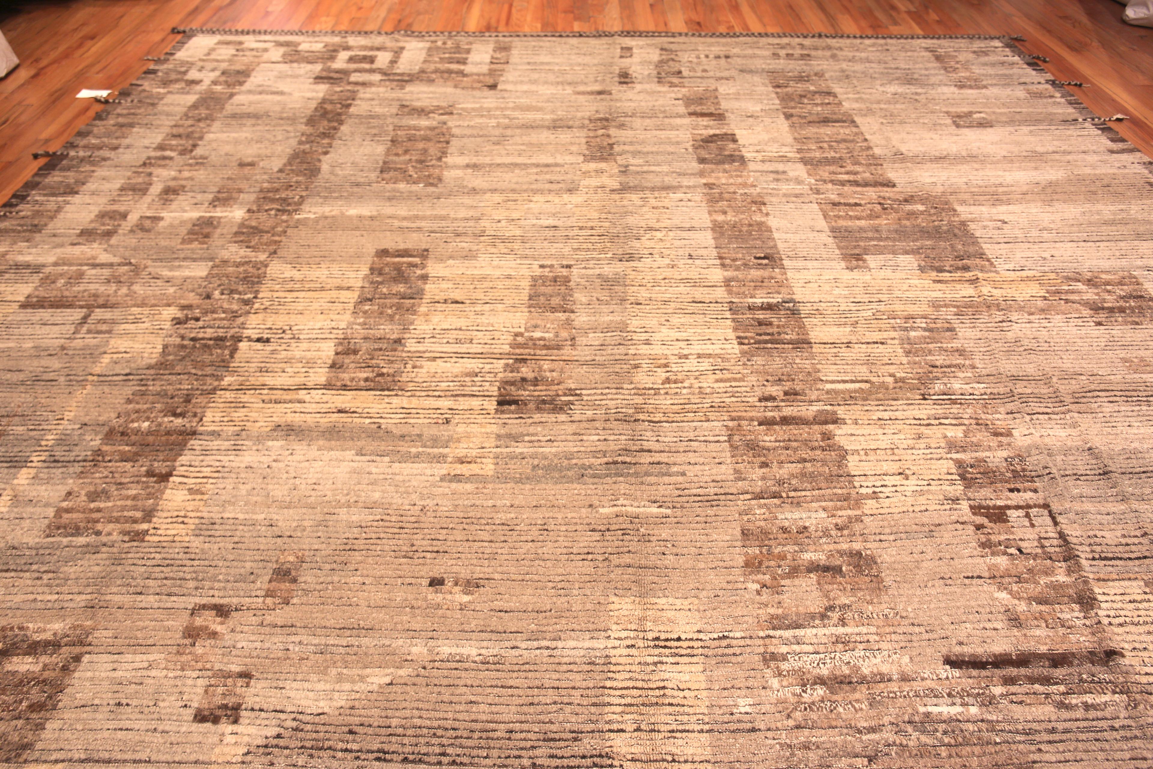 Nazmiyal Collection Large Earthy Tones Trendy Modern Area Rug 13'10