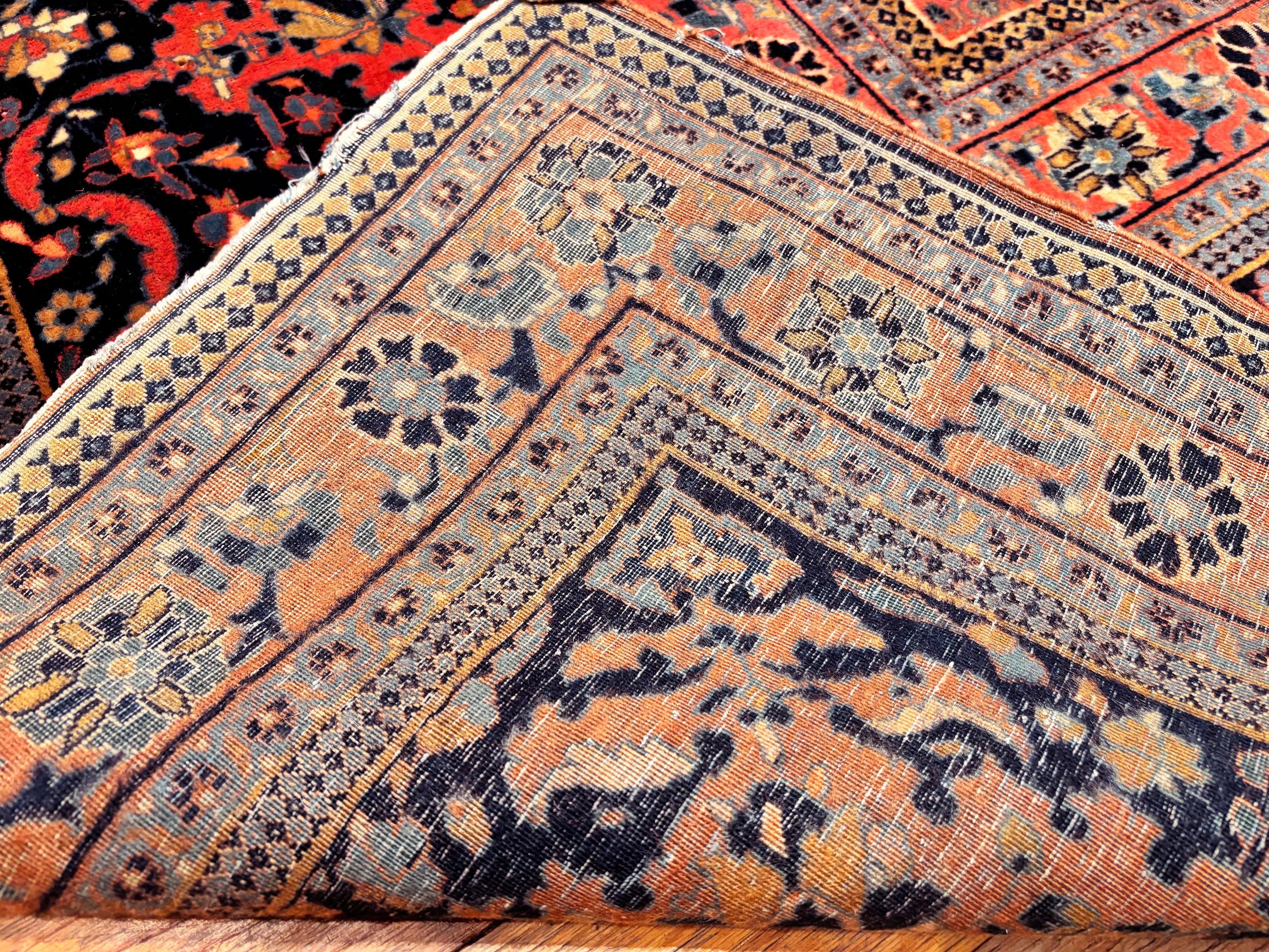Großer feiner antiker persischer Mohtashem Kashan-Teppich 10'3