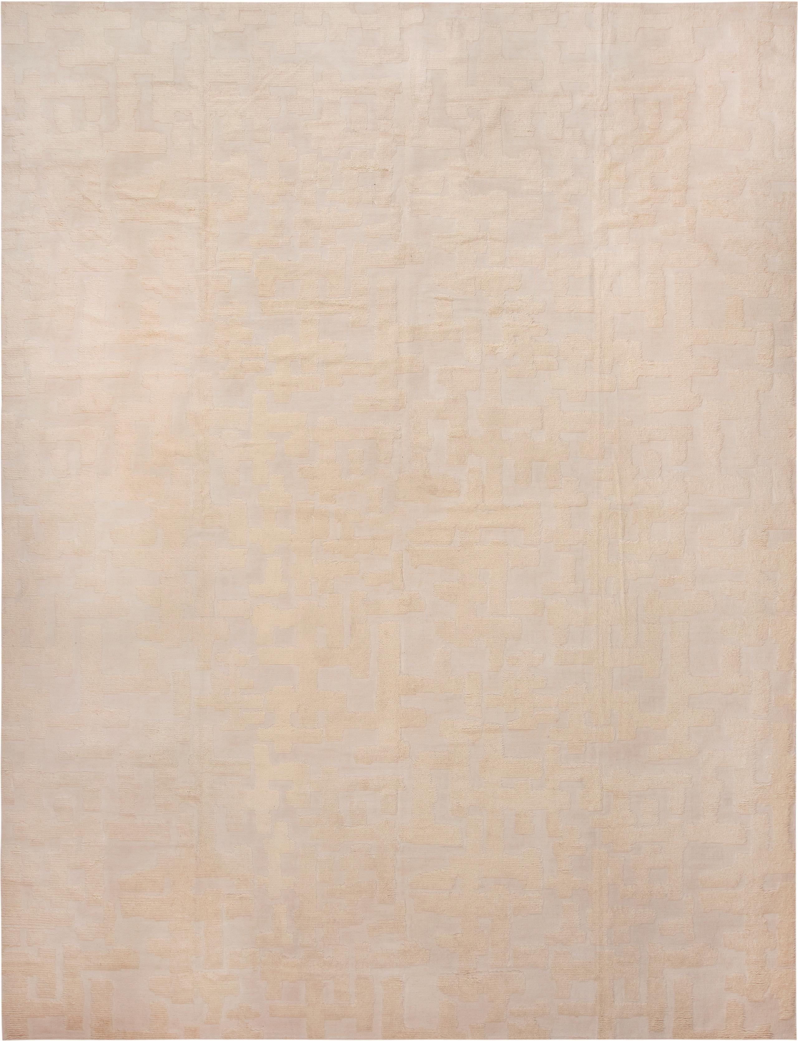 Nazmiyal Collection Alfombra contemporánea grande de pelo alto y bajo 12'3