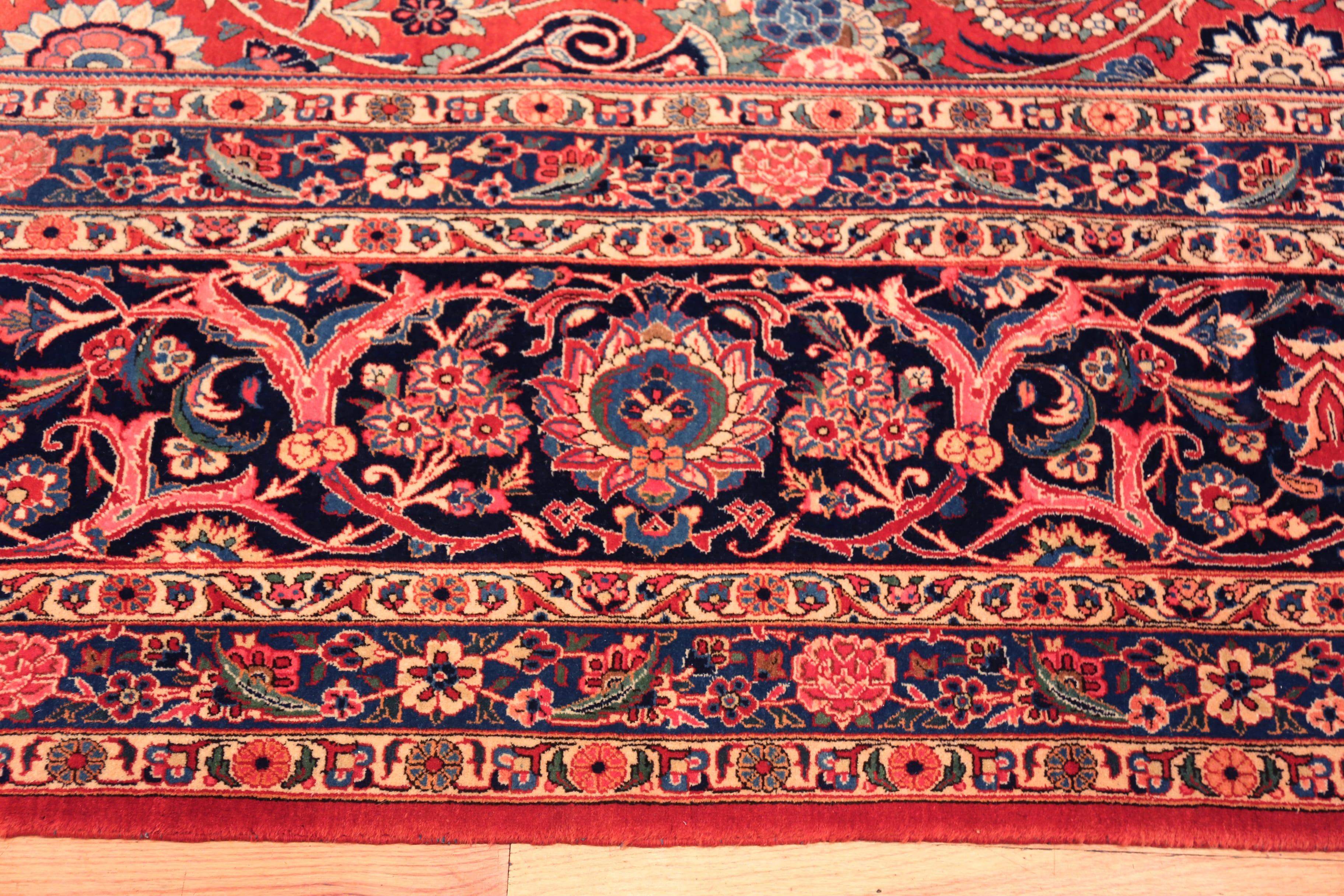 Nazmiyal Collection Alfombra Persa Kashan de Hoces Grande 3,5 m x 4,8 m siglo XX en venta