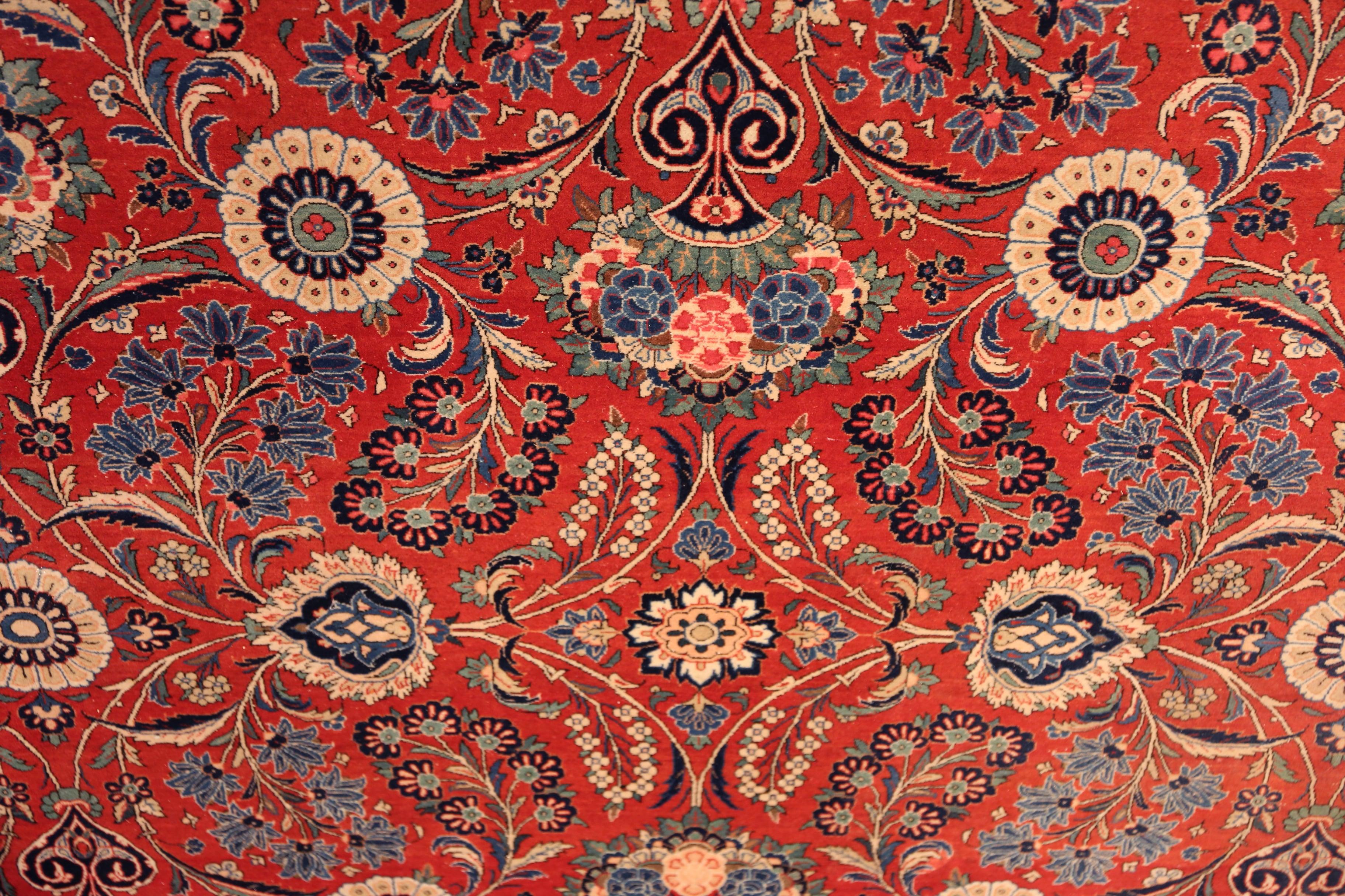 Nazmiyal Collection Alfombra Persa Kashan de Hoces Grande 3,5 m x 4,8 m en venta 3