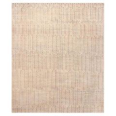 Nazmiyal Collection Große Primitive Motiv Elfenbein Modern Area Rug 13'9" x 16'2"