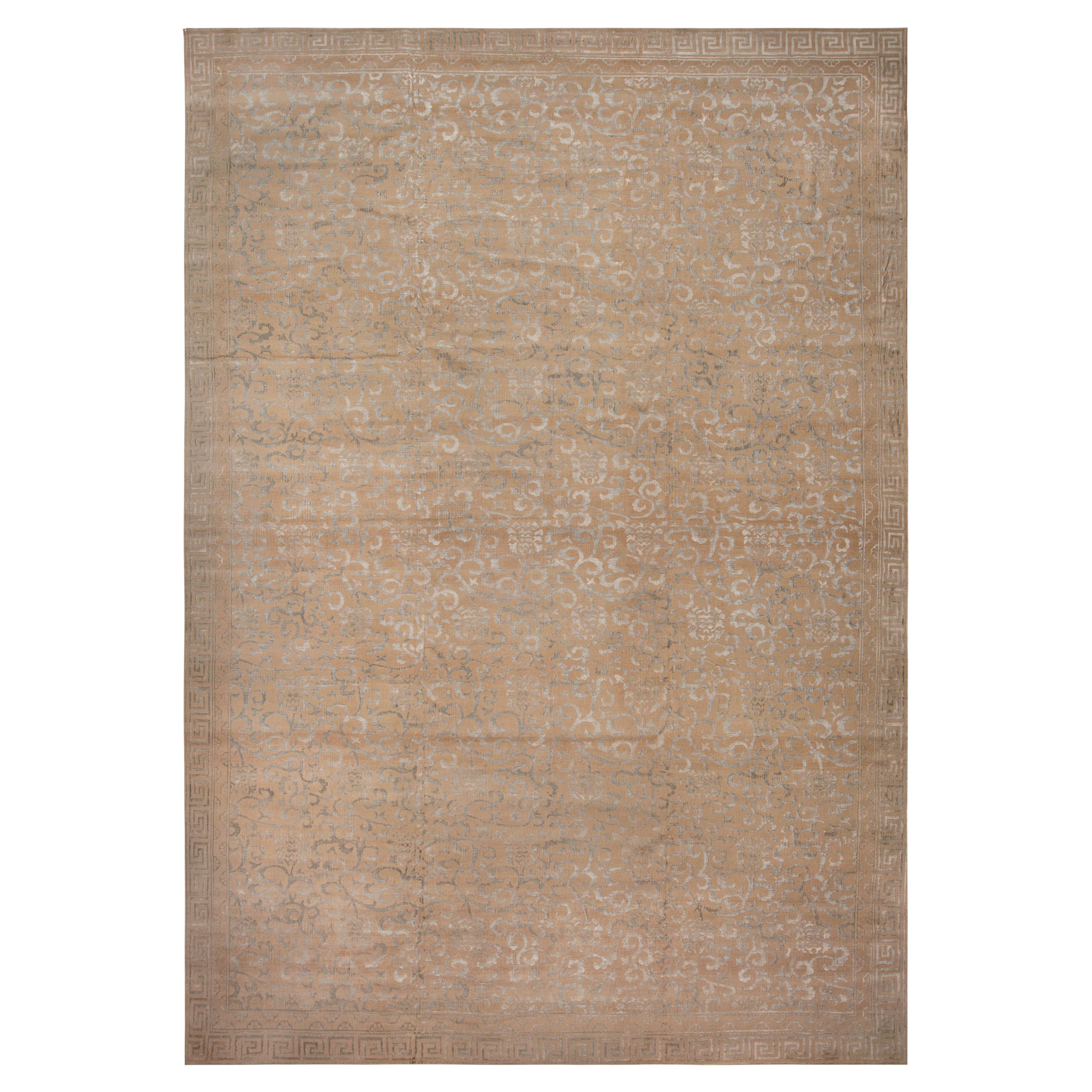 Nazmiyal Collection Large Silk & Wool Modern Rug 12' x 17'7"