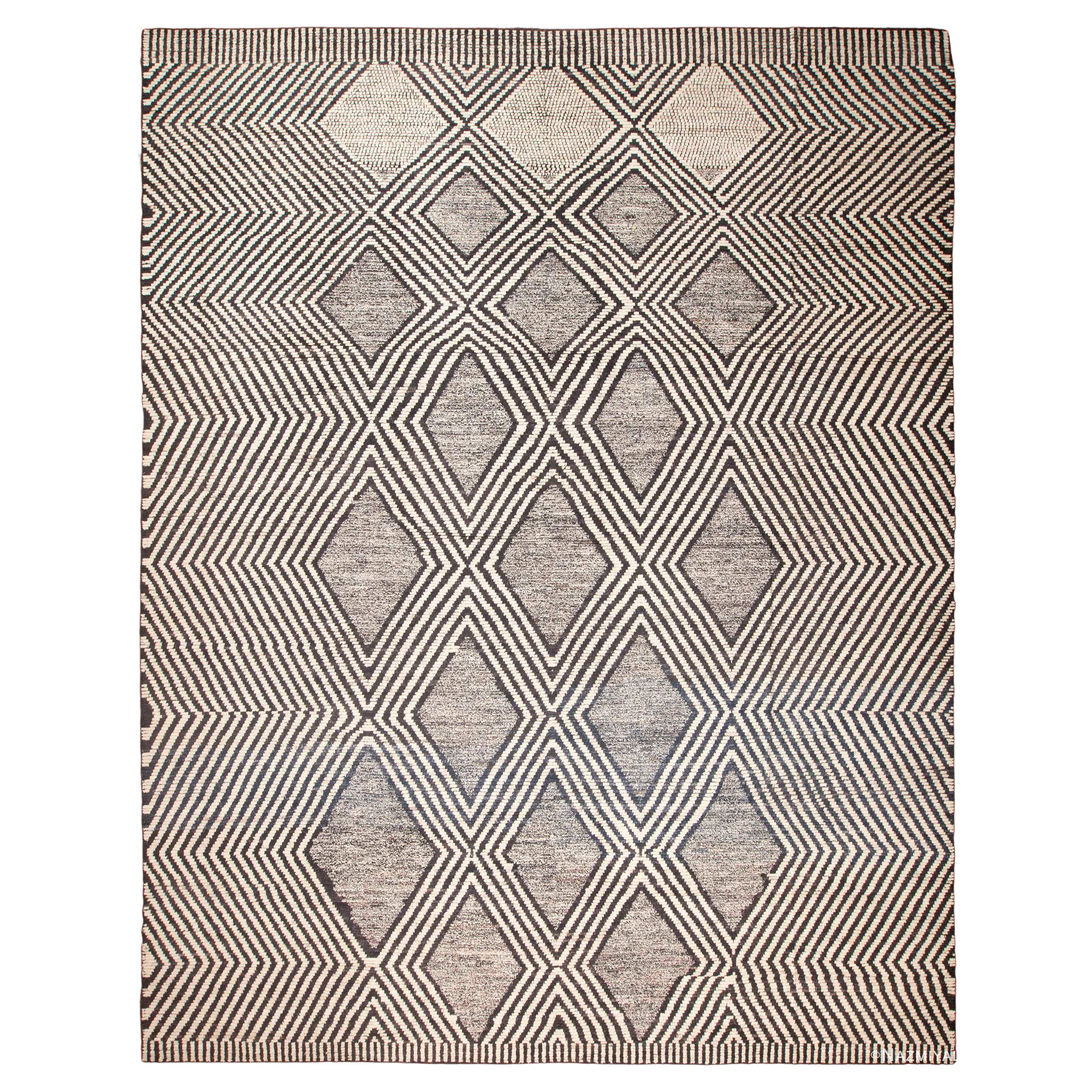 Nazmiyal Collection Tappeto moderno Chevron Diamond Design di grandi dimensioni 14'2" x 17'1"