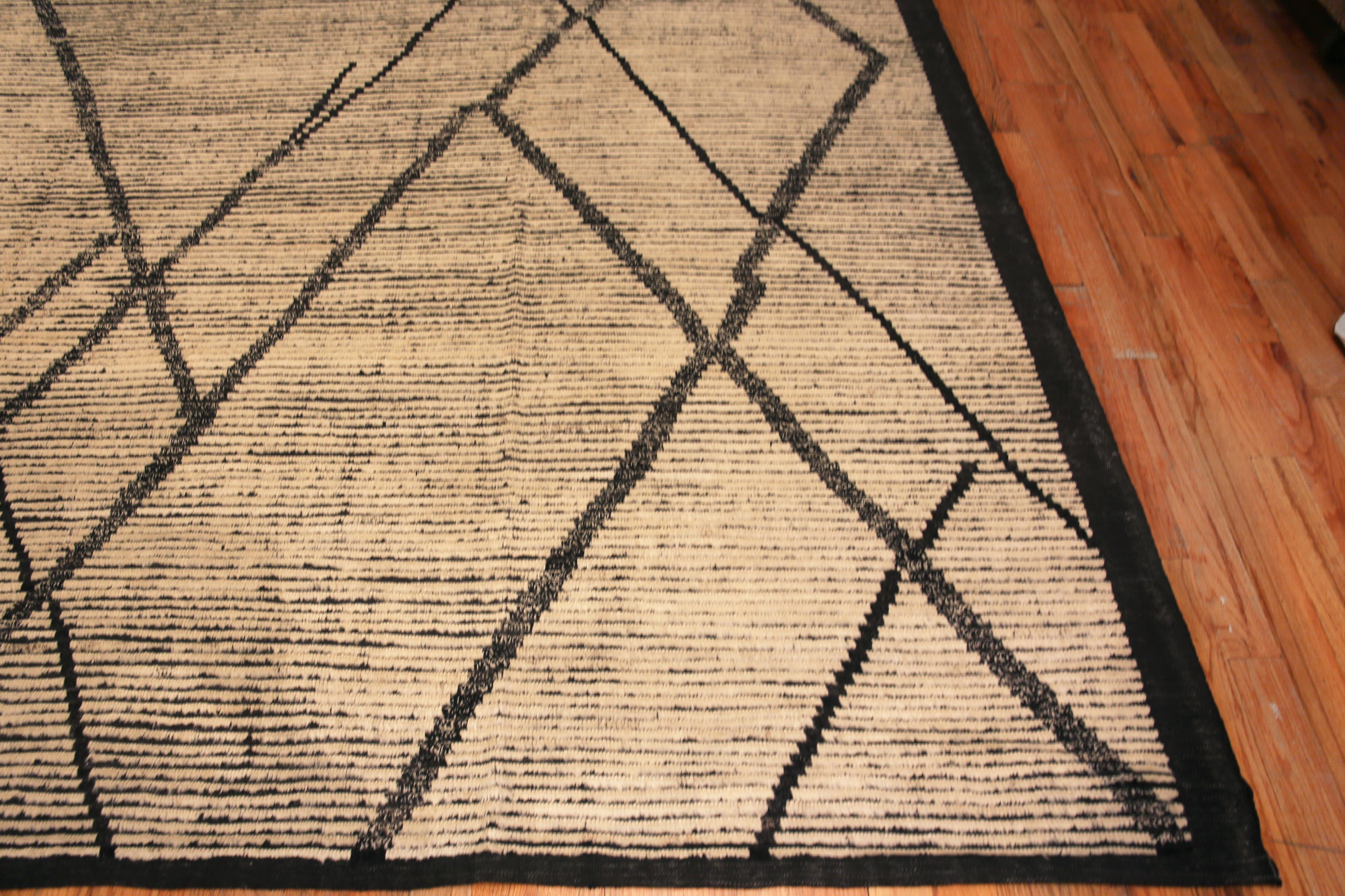 Hand-Knotted Nazmiyal Collection Large Trendy Tribal Modern Decorative Area Rug 13'2