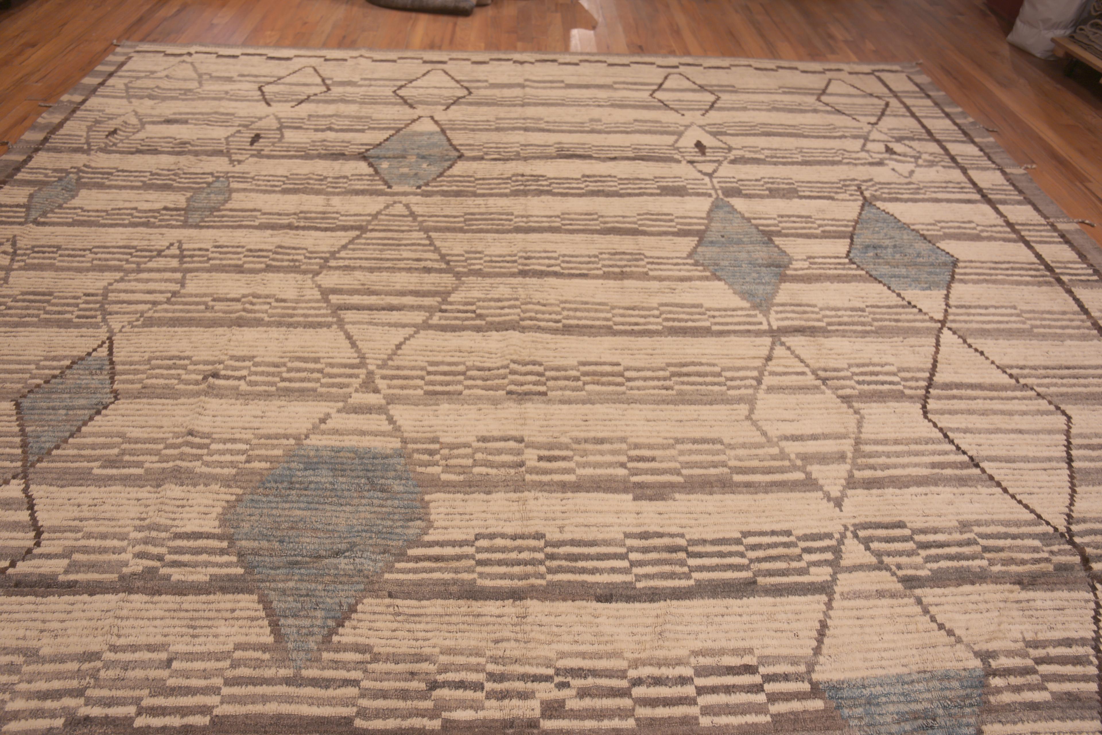 Nazmiyal Kollektion Großer moderner Teppich mit Stammes-Diamantmuster 13'7