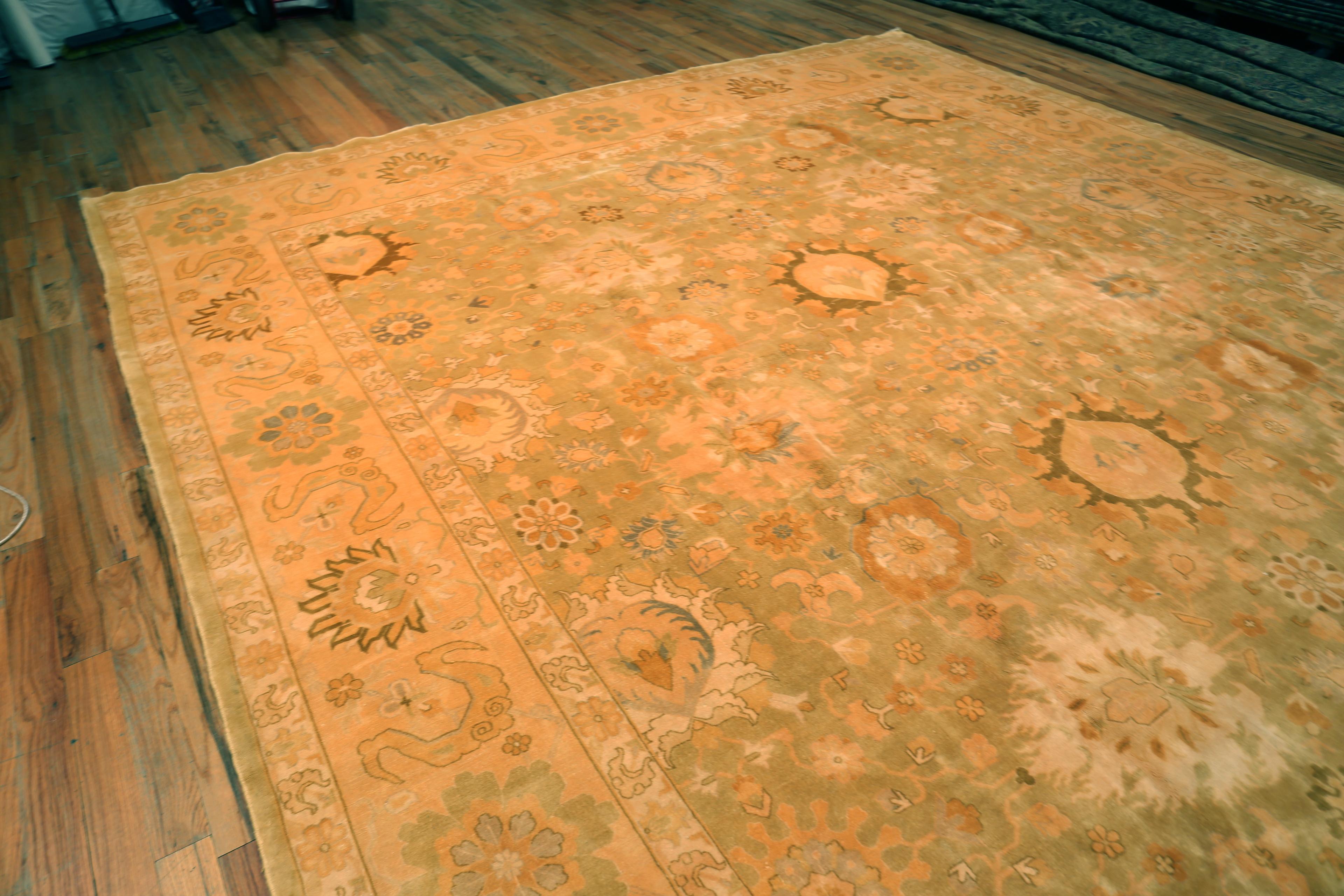 XX secolo Collection'S Grande Tappeto Agra Indiano Vintage 10 ft x 20 ft 5 in in vendita