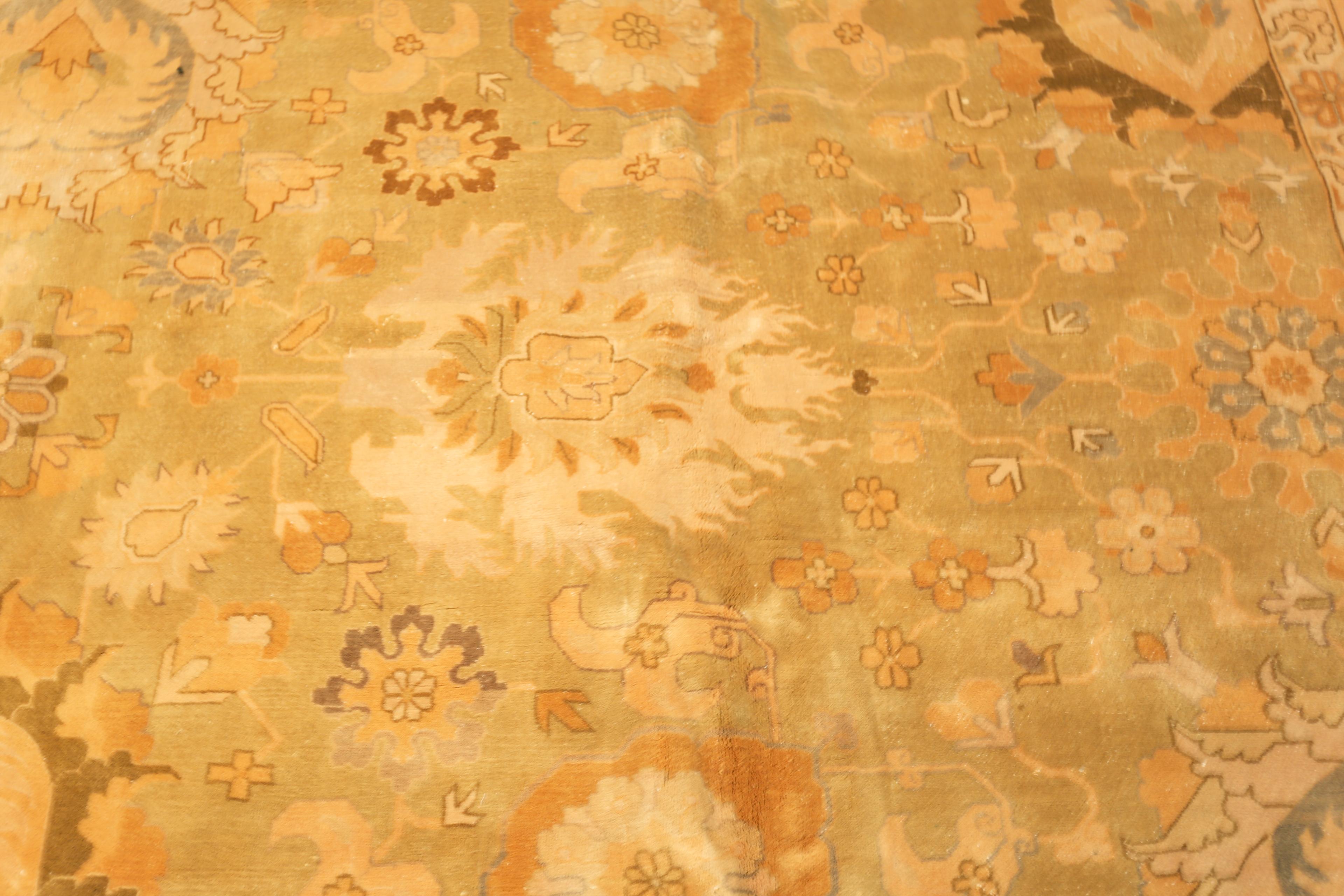 Collection'S Grande Tappeto Agra Indiano Vintage 10 ft x 20 ft 5 in in vendita 1