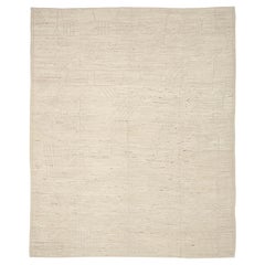 Nazmiyal Collection Light Beige Modern Distressed Rug. 12 ft 6 in x 14 ft 10 in 