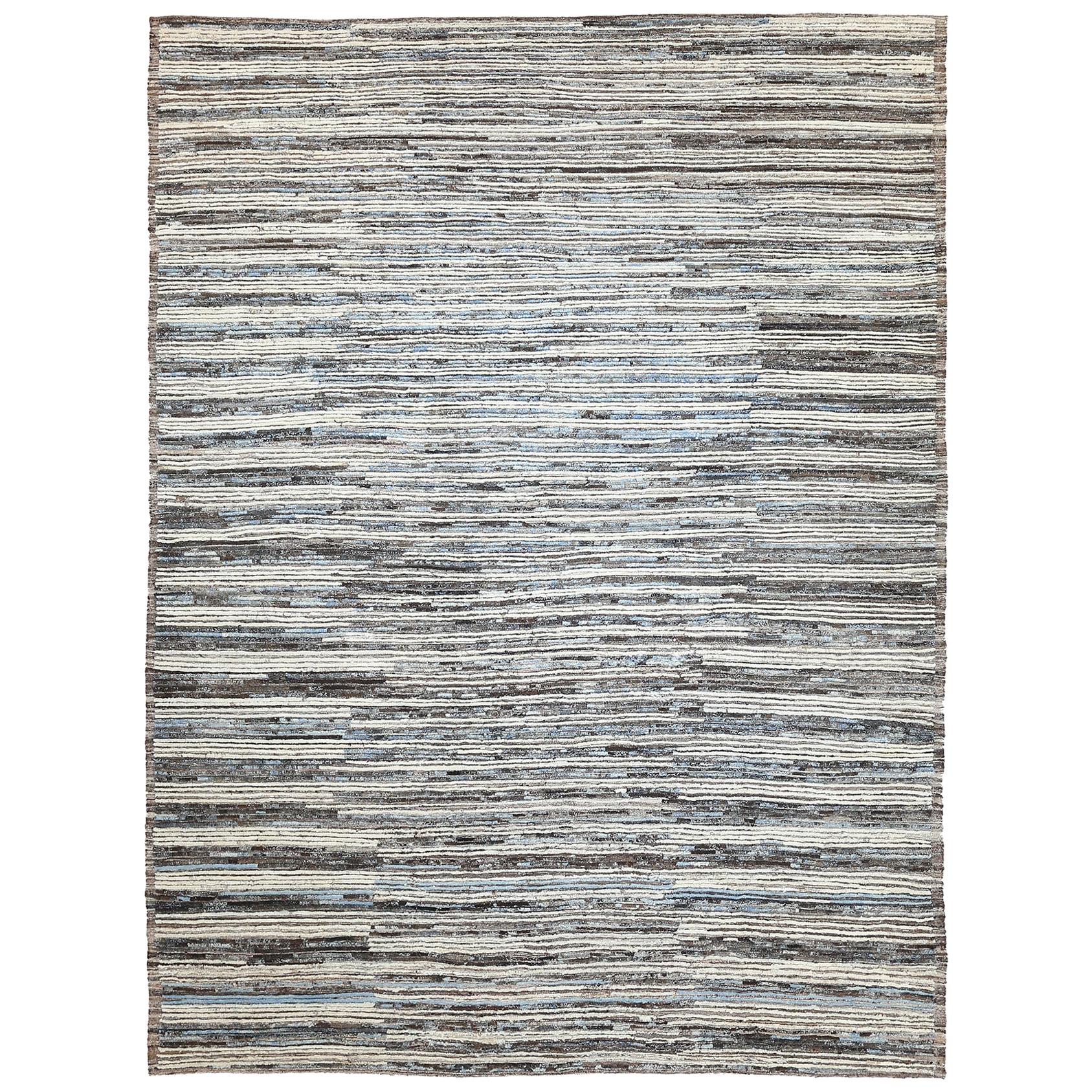 Nazmiyal Collection Light Blue Modern Moroccan Style Rug 9 ft 9 in x 12 ft 2 in 