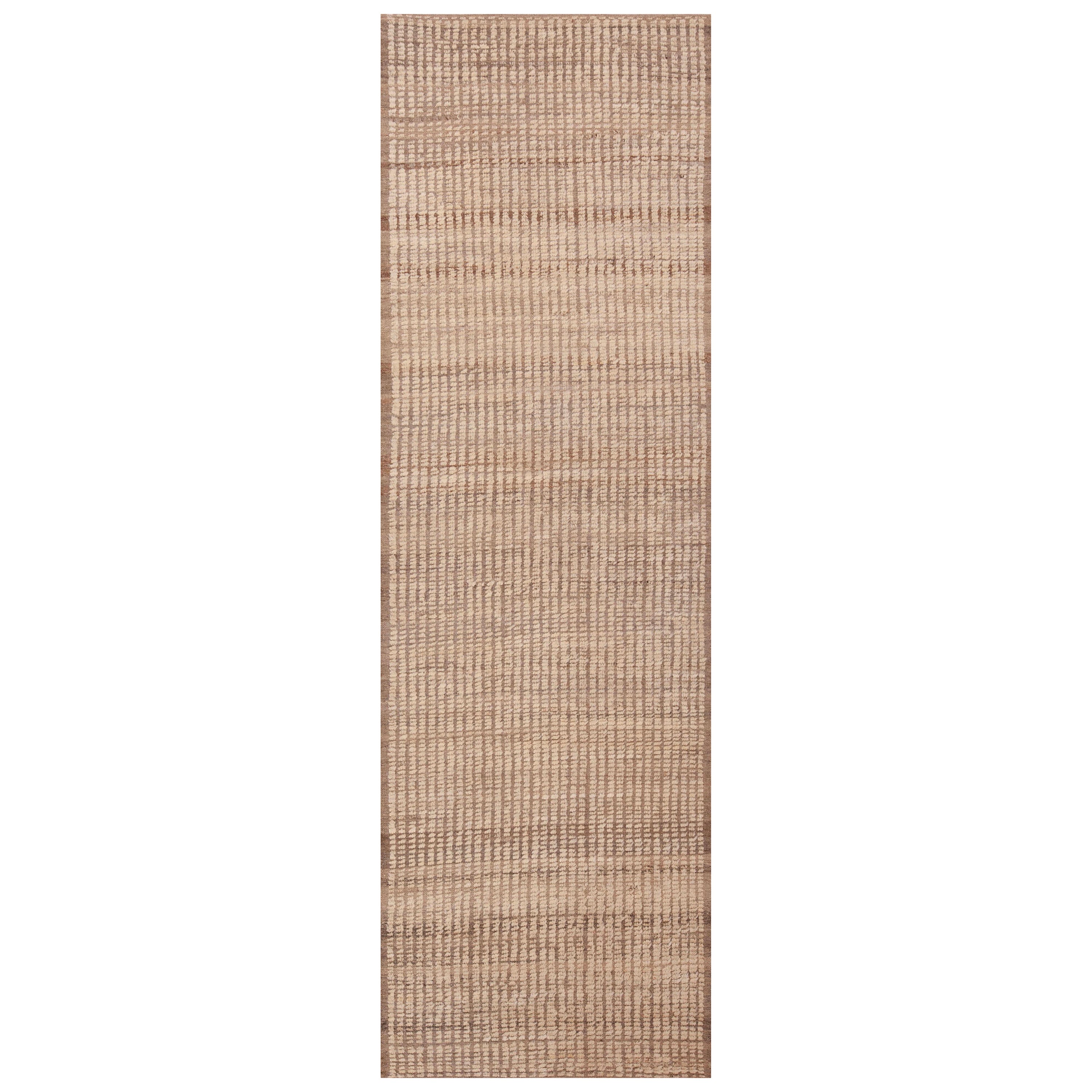 Nazmiyal Kollektion Hell Cremefarbener moderner Flur-Läufer 3' x 9'9" im Angebot