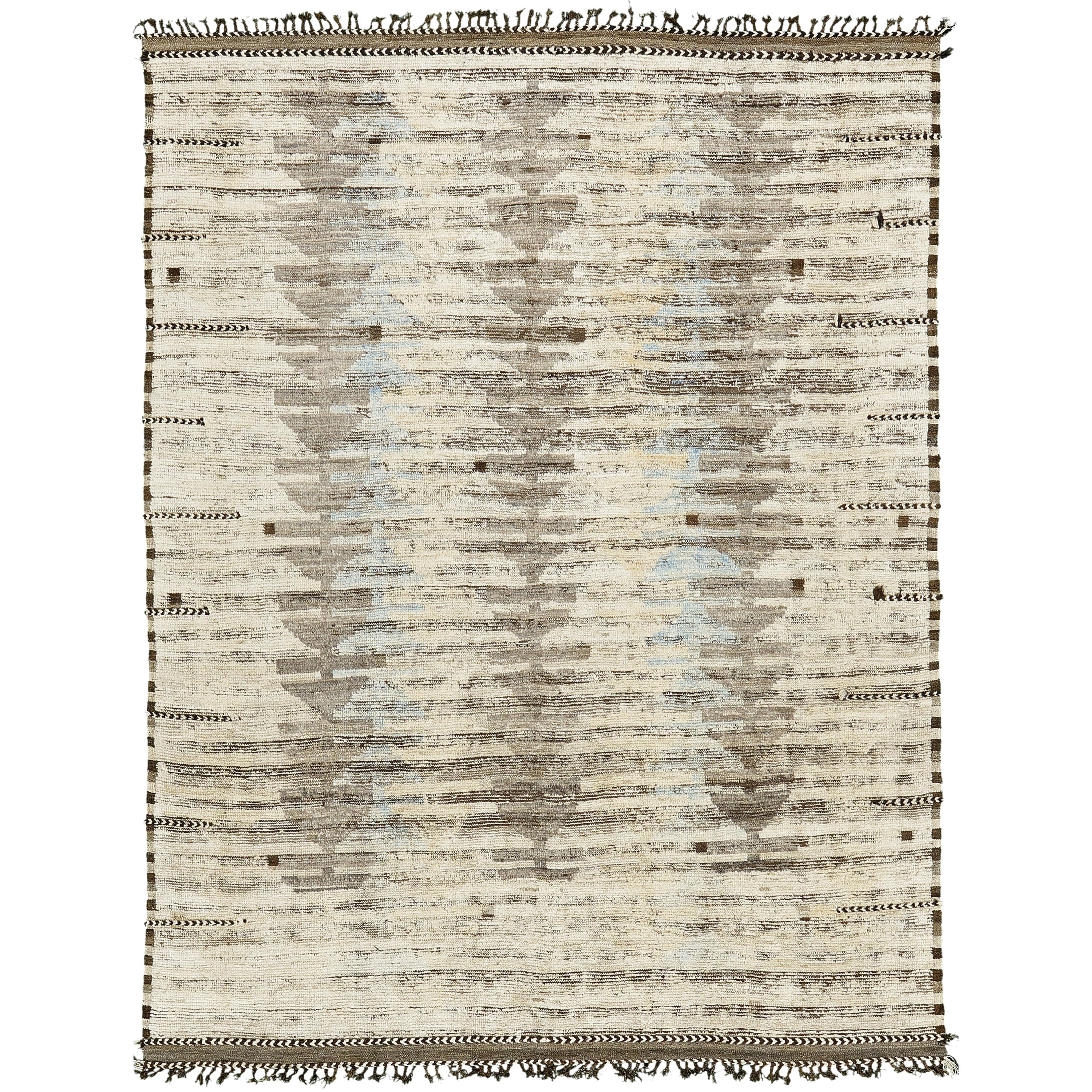 Nazmiyal Collection Light Gray Modern Distressed Rug 8 ft 10 in x 11 ft 10 in 
