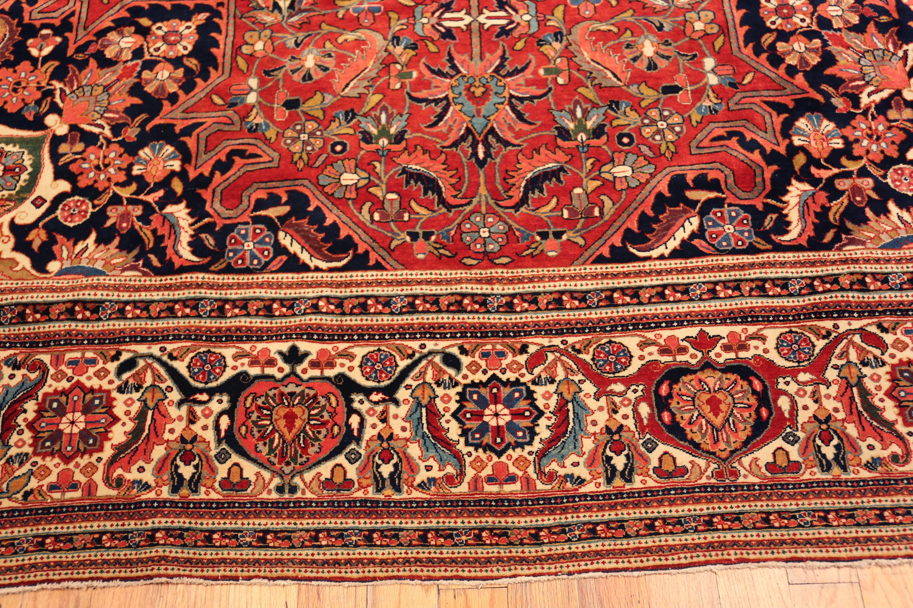 Centroasiatico Tappeto Nazmiyal Collection Majestic Lion Garden Antique Heriz in vendita