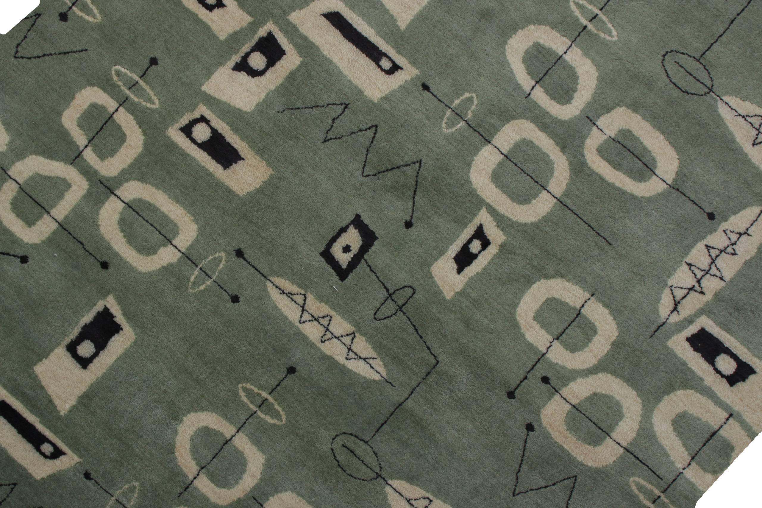 20th Century Nazmiyal Collection Mid Century Inspired Modern Area Rug 4 ft 2 in x 4 ft 3 in