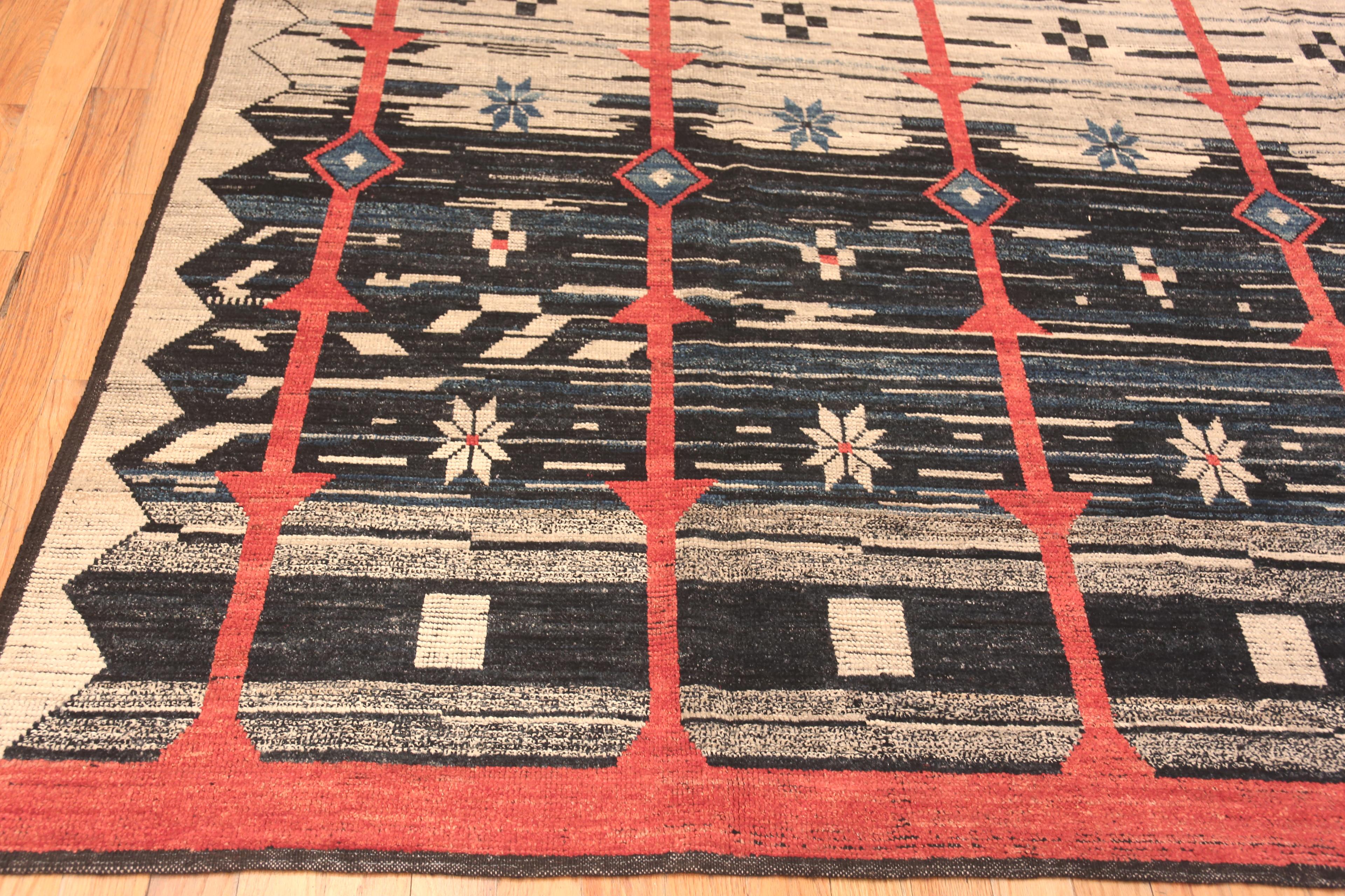 Hand-Knotted Nazmiyal Collection Mid-century Modern Design Rug. 9 ft 5 in x 12 ft 3 in For Sale