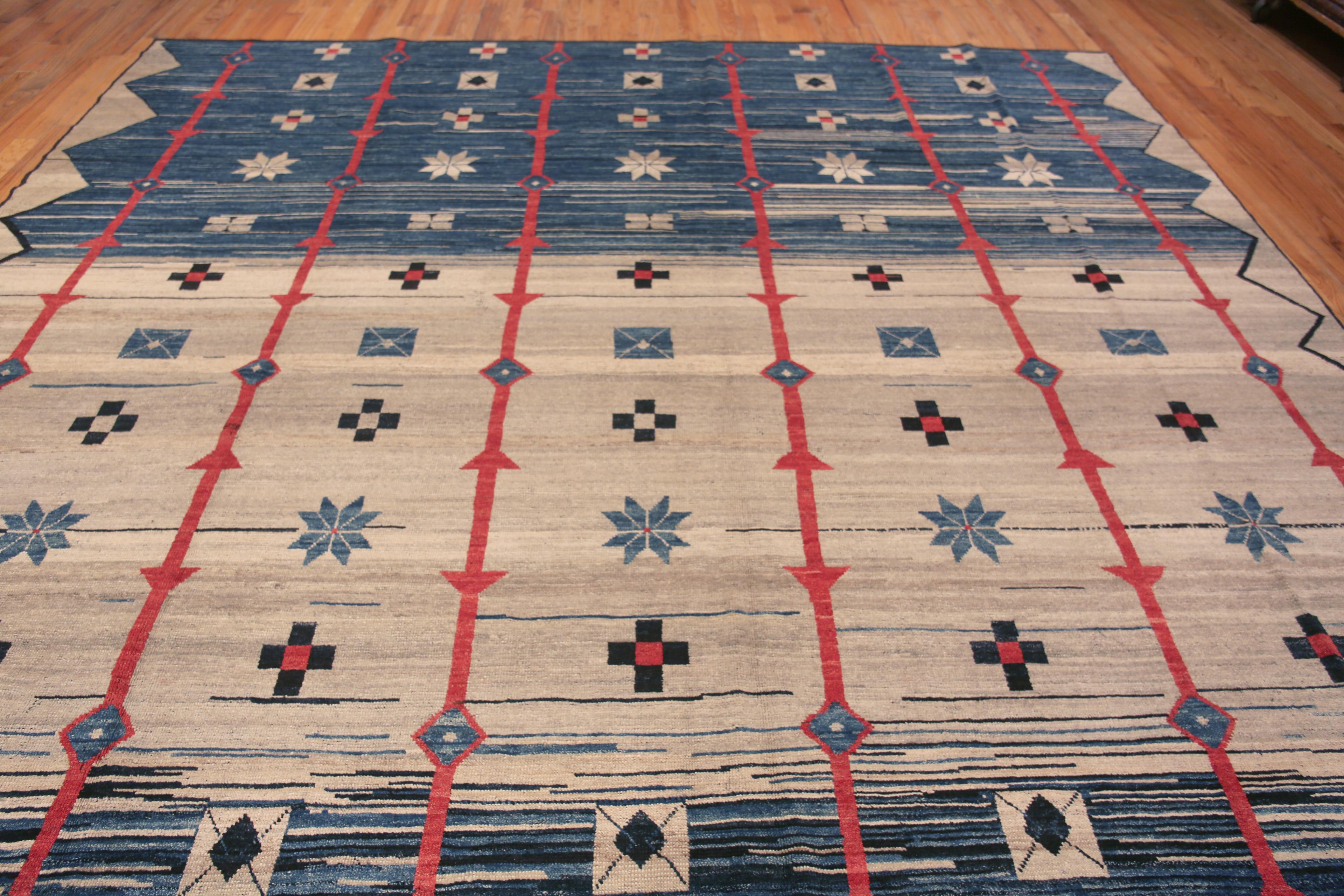 Mid-Century Modern Nazmiyal Collection Mid Century Modern Swedish Design Area Rug 12'5