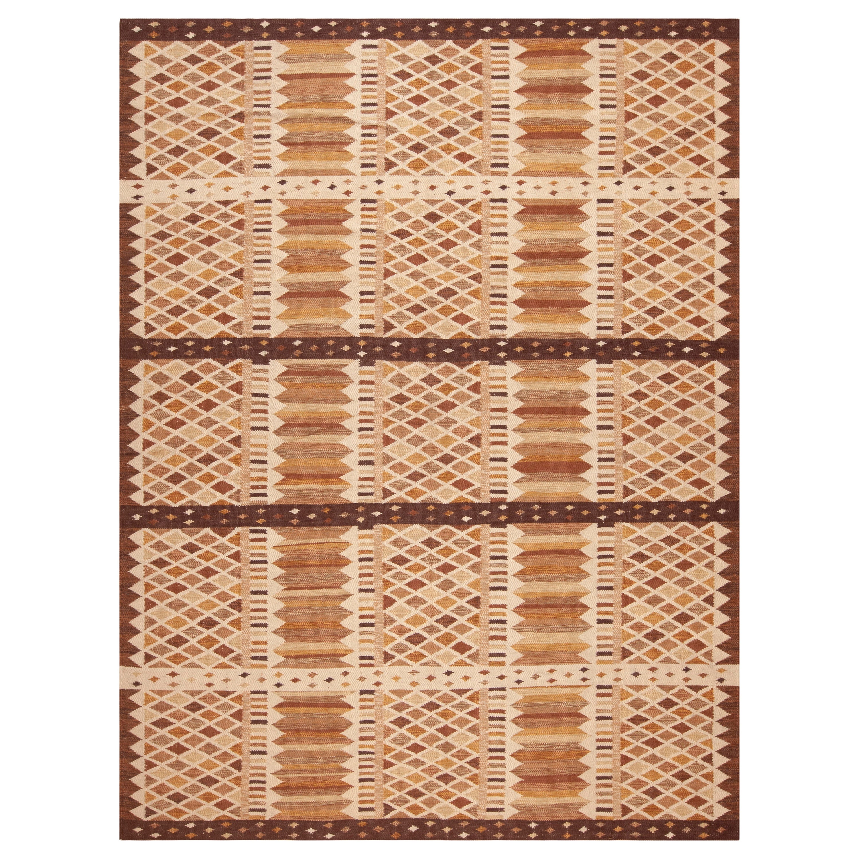Collection Nazmiyal, design suédois moderne du milieu du siècle dernier, tapis Kilim 9'2" x 11'10"