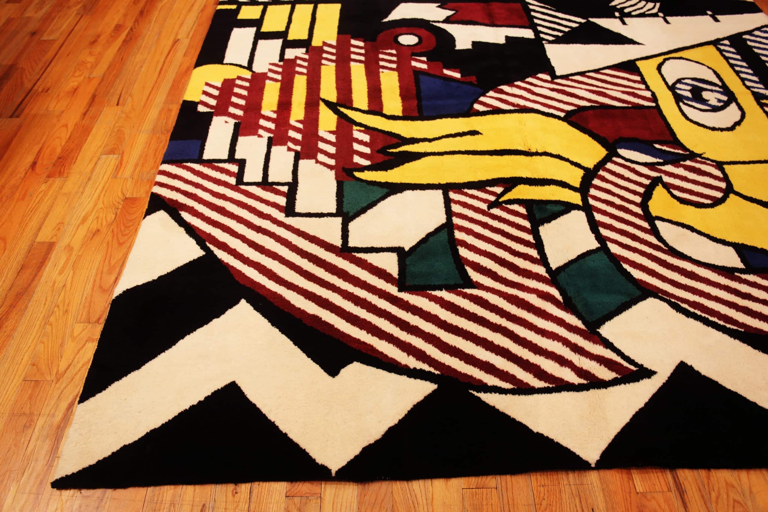 Moderner Pop-Art-Teppich von Roy Lichtenstein aus der Jahrhundertmitte, Herkunftsland: Indien, Circa-Datum: Vintage By