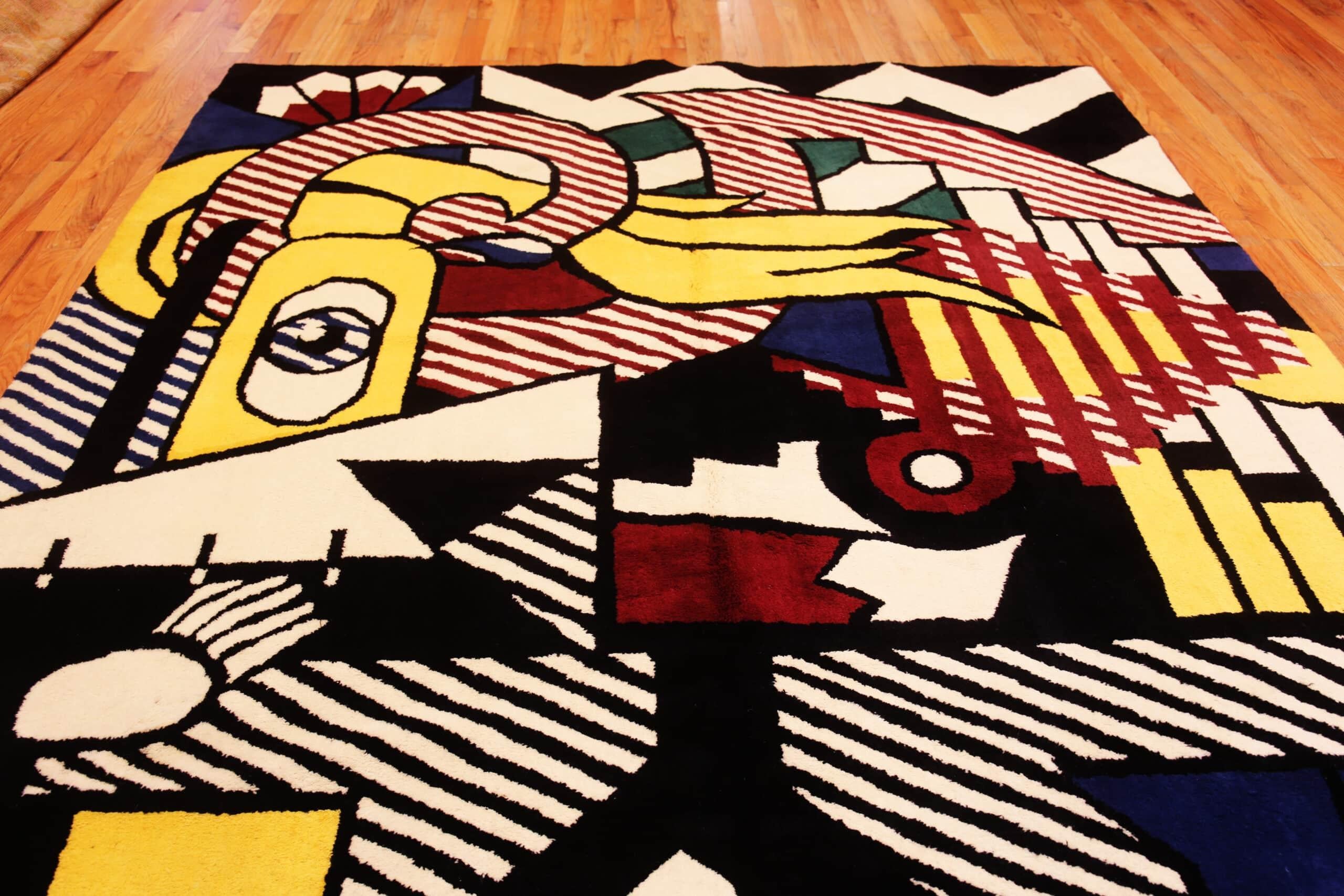Nazmiyal Collection Mid-Century Pop Art Teppich 9 ft x 12 ft (Moderne der Mitte des Jahrhunderts) im Angebot