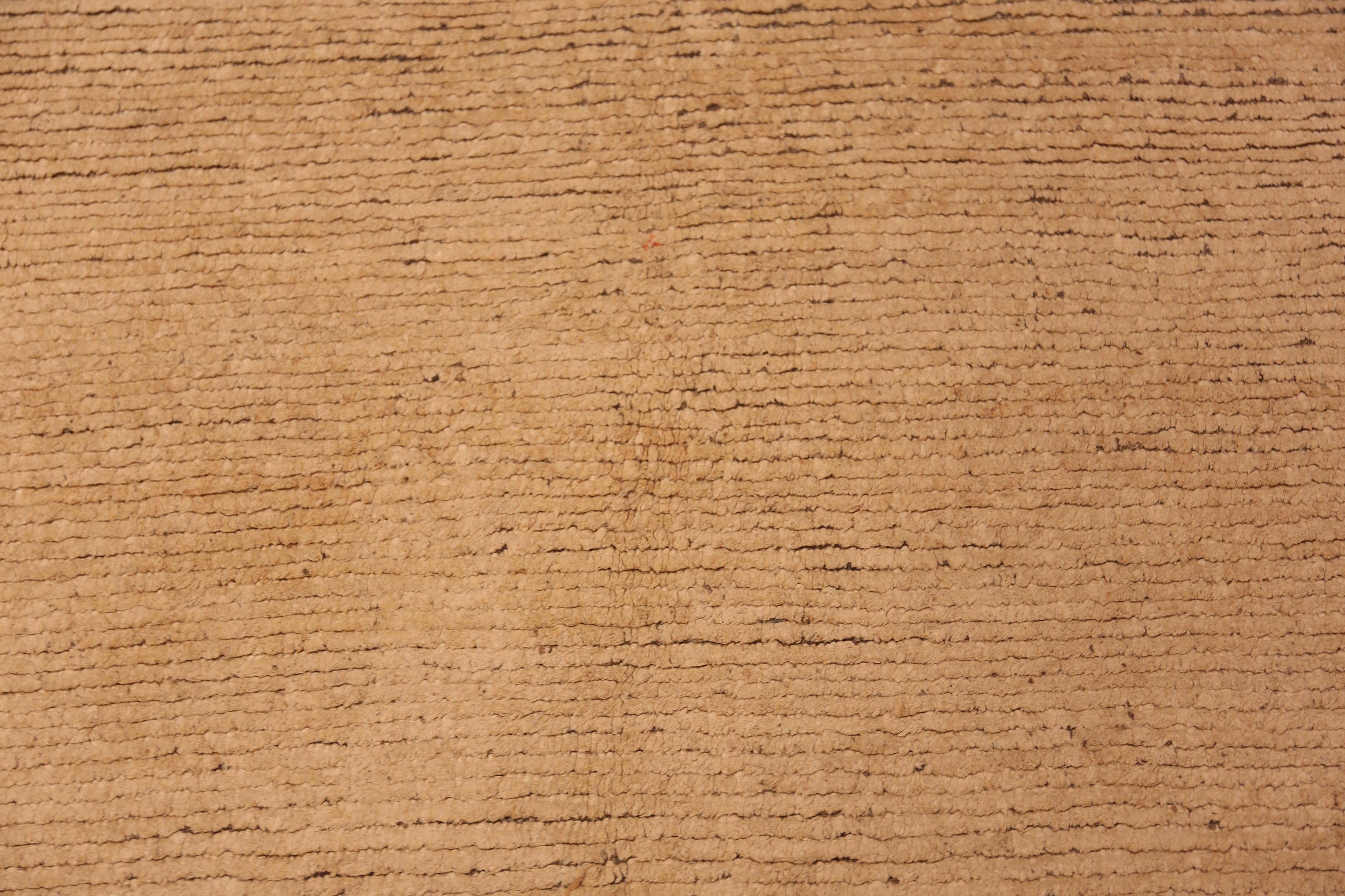 Noué à la main Collection Nazmiyal Collection Minimalist Cotton Rug 9 ft 8 in x 13 ft 11 in en vente