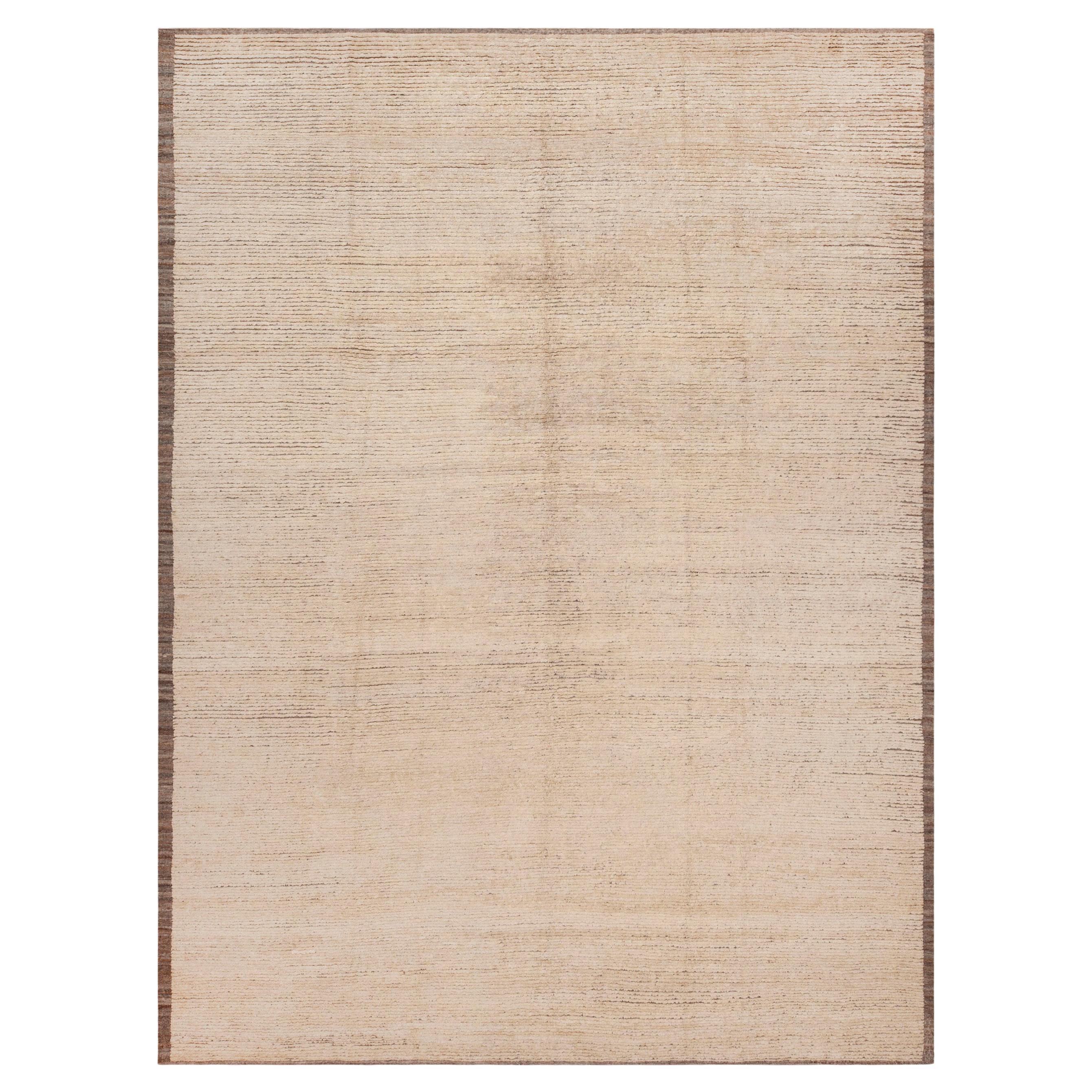 Nazmiyal Collection Minimalistischer Baumwollteppich 9 ft 8 in x 13 ft 11 in