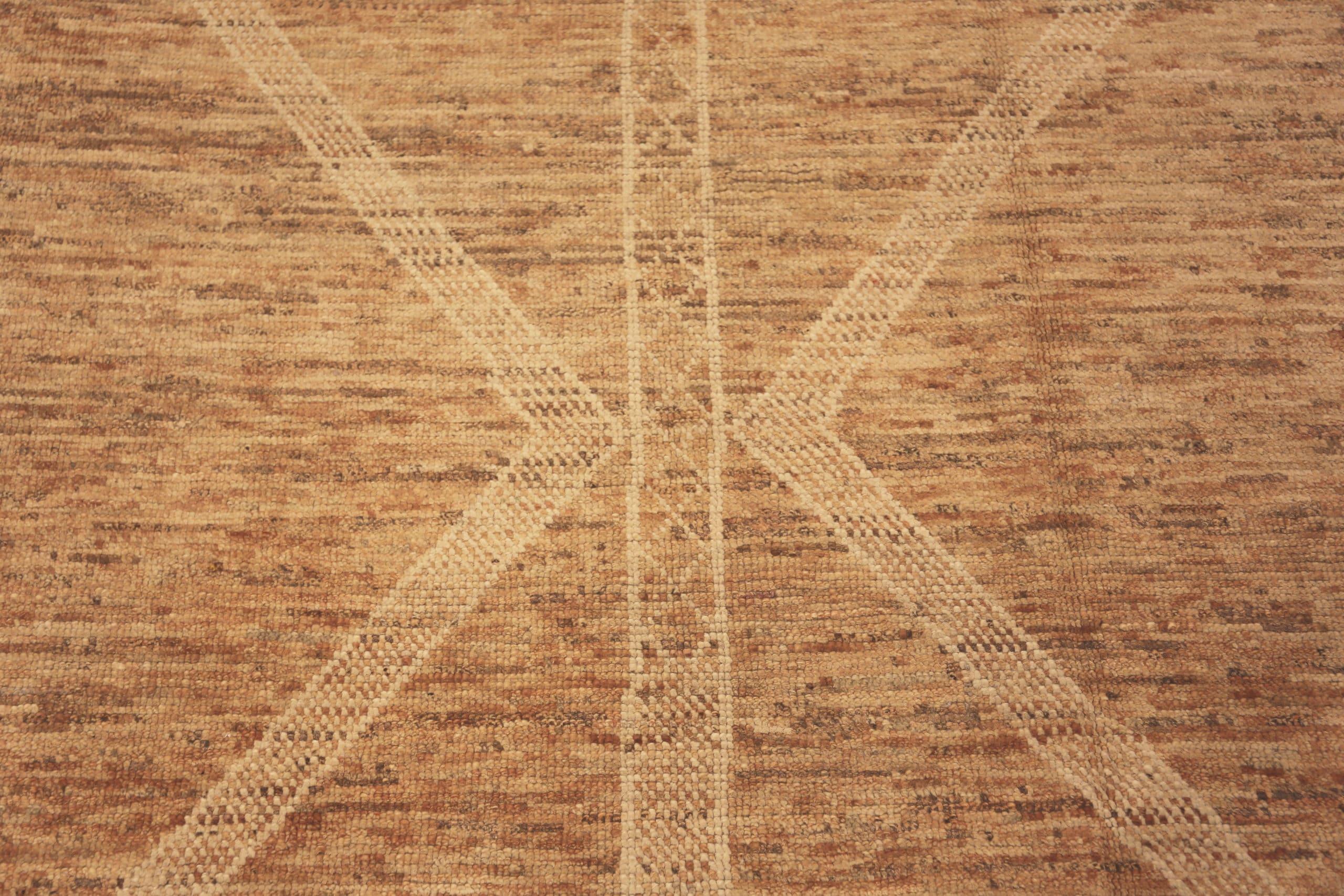 Hand-Knotted Nazmiyal Collection Minimalist Design odern Area Rug. 8 ft 4 in x 9 ft 7 in For Sale