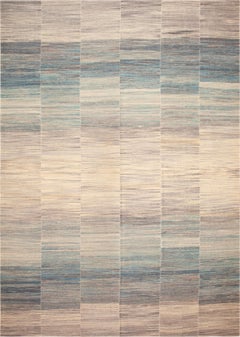 Nazmiyal Collection Minimalist Modern Turkish Kilim Rug 10 ft x 14 ft 3 in