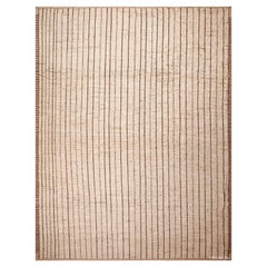 Minimalistischer moderner Teppich der Nazmiyal Kollektion mit gestreiftem Muster 14' x 17'7"