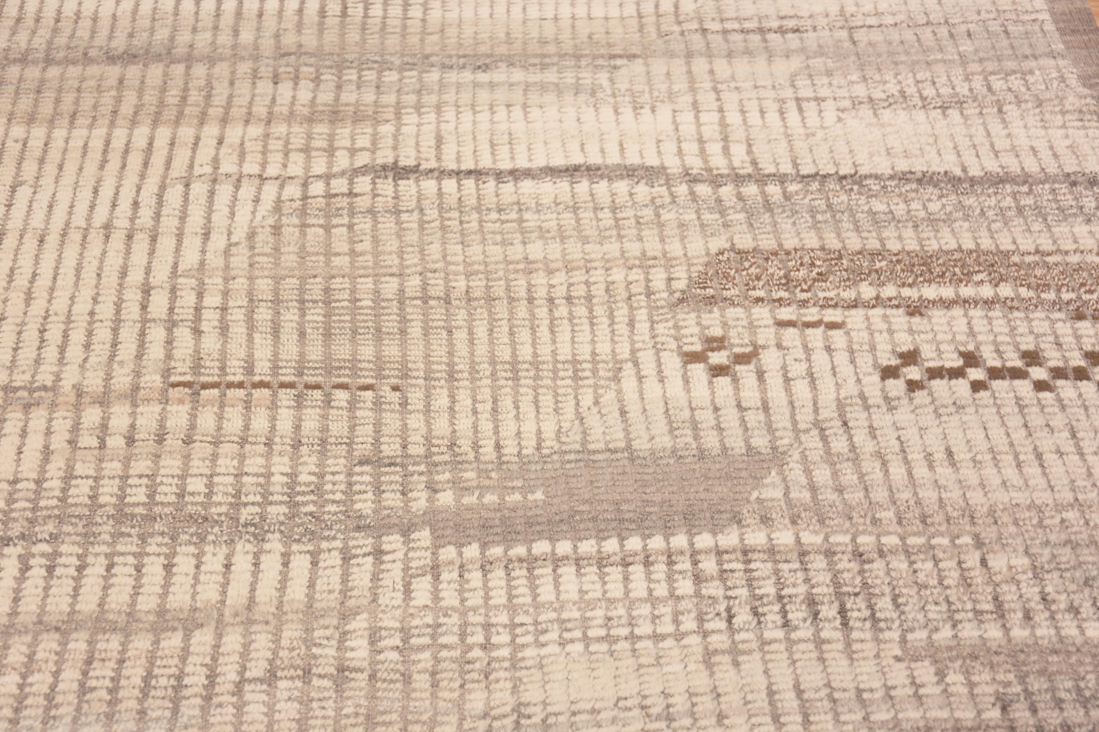 Wool Nazmiyal Collection Minimalist Tribal Geometric Design Modern Rug 18'4