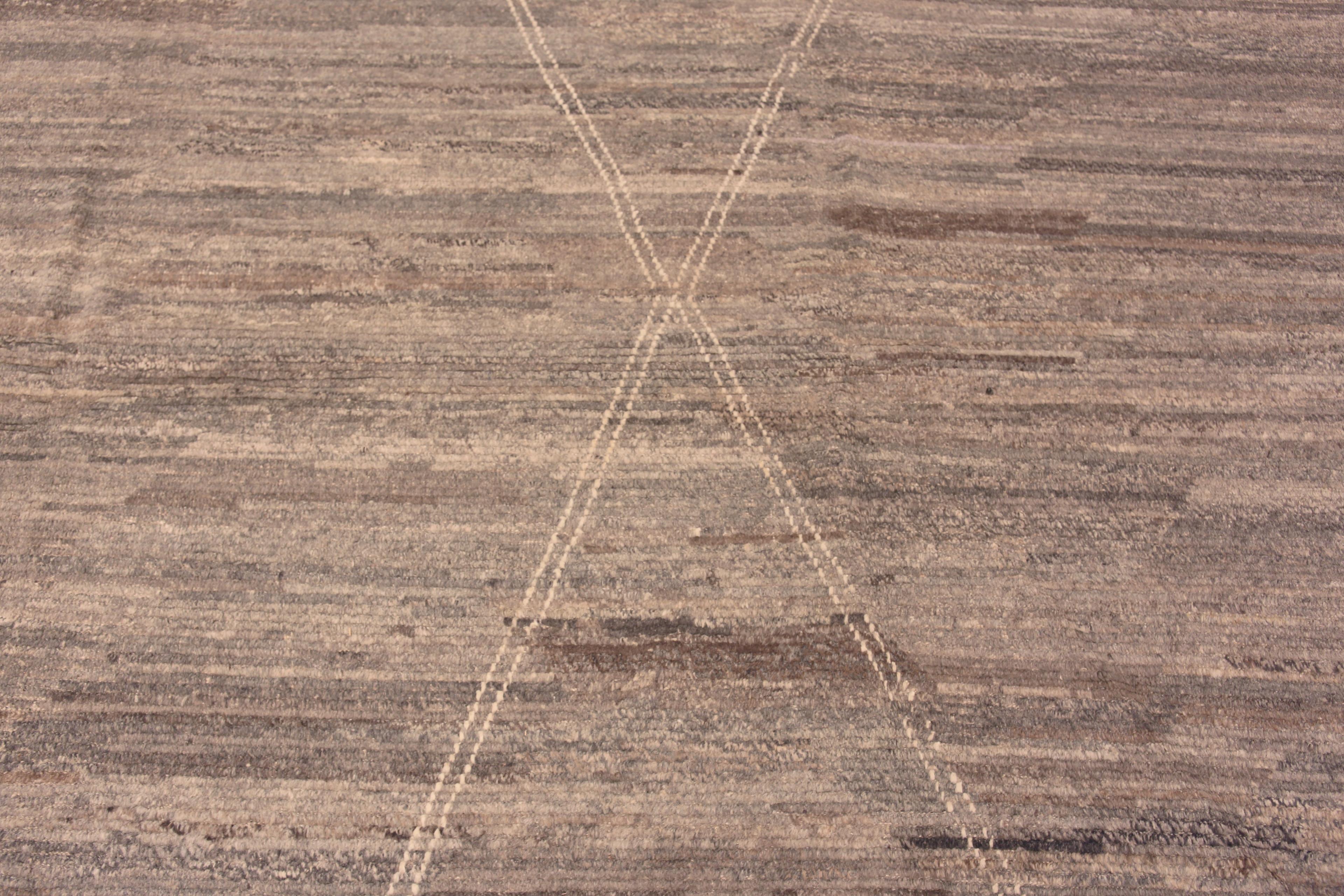 Contemporary Nazmiyal Collection Modern Abstract Minimalist Tribal Area Rug 10'8