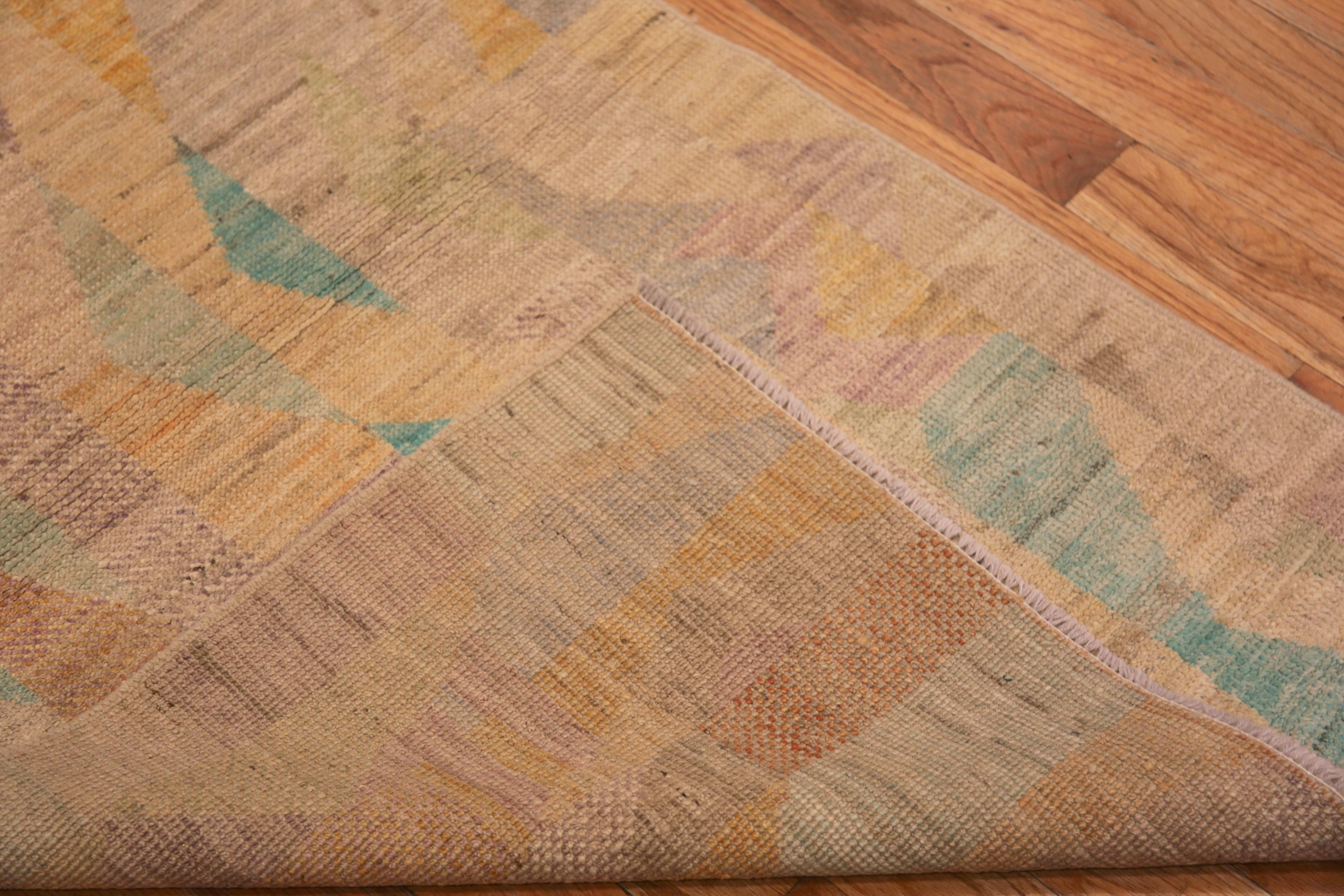 Wool Nazmiyal Collection Modern Artistic Tribal Geometric Runner Rug 2' 10' x 9'6