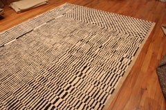 Nazmiyal Collection Modern Schwarz Weiß Schachbrettmuster Teppich 9 ft 5 in x 11 ft 11 in