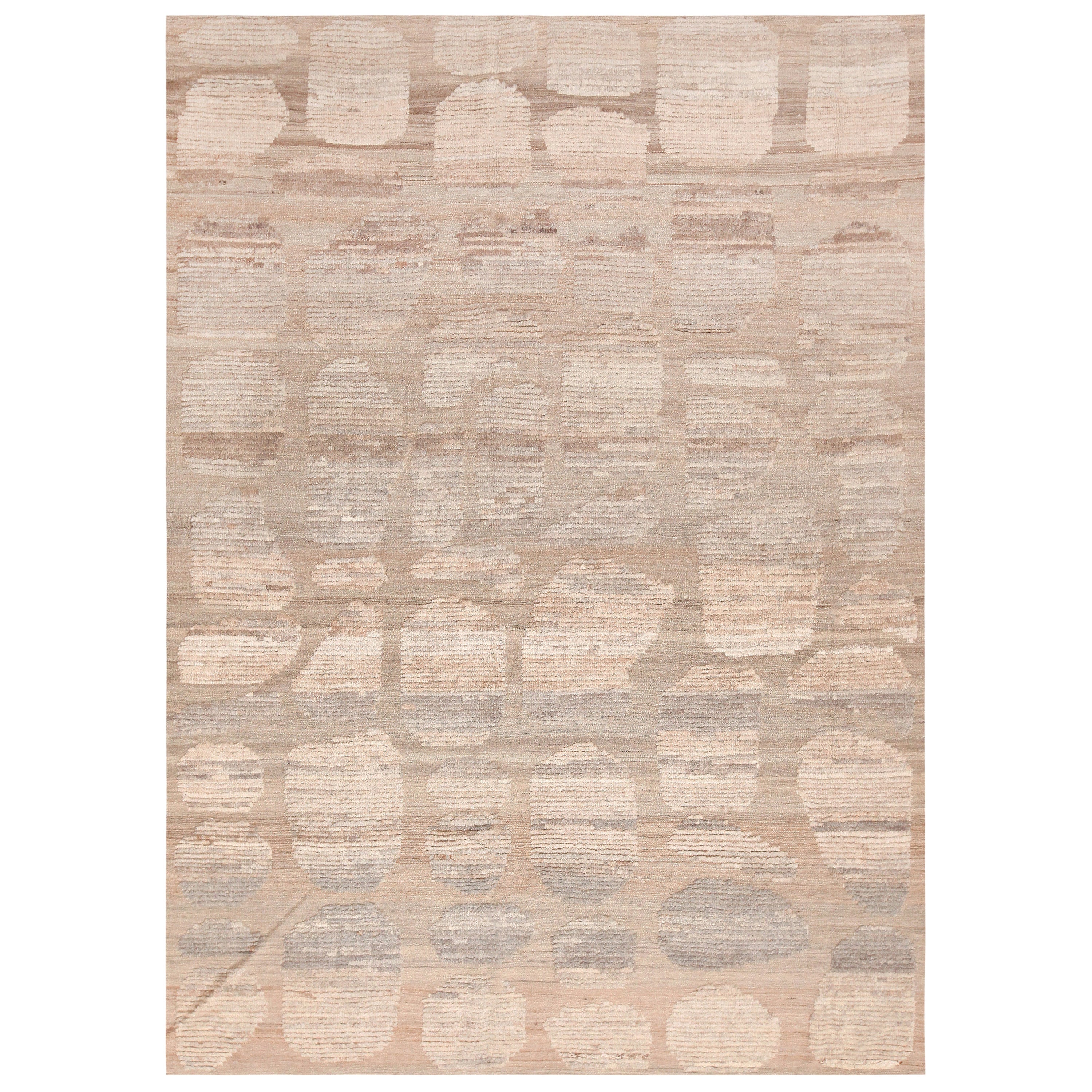 Tapis d'Asie centrale moderne et chic de la collection Nazmiyal, 7 pieds 1 pouces x 9 pieds 10 pouces