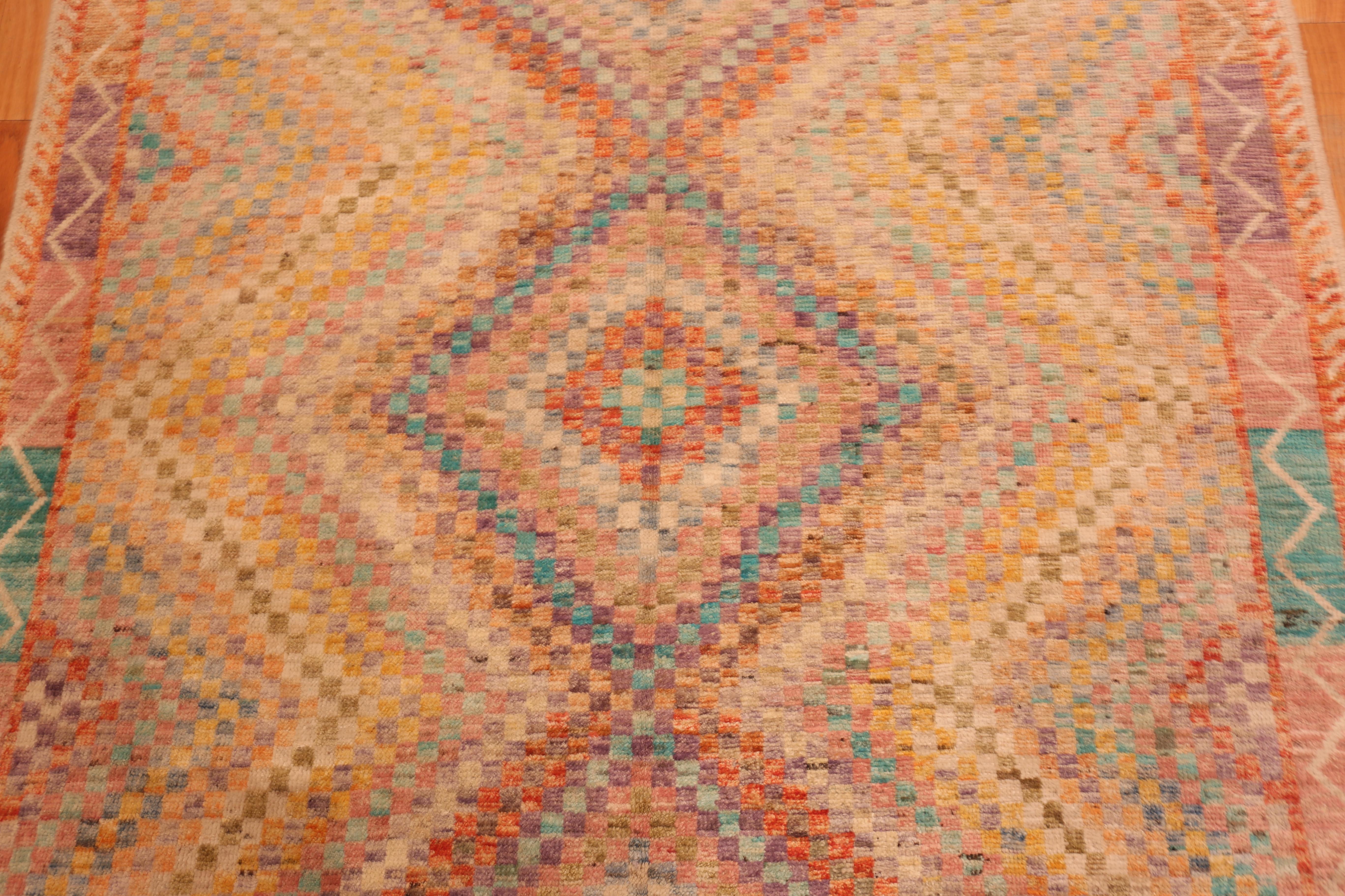 Annodato a mano Tappeto Geometrico Moderno Contemporaneo Collection Nazmiyal 5 ft 2 in x 6 ft 8 in in vendita