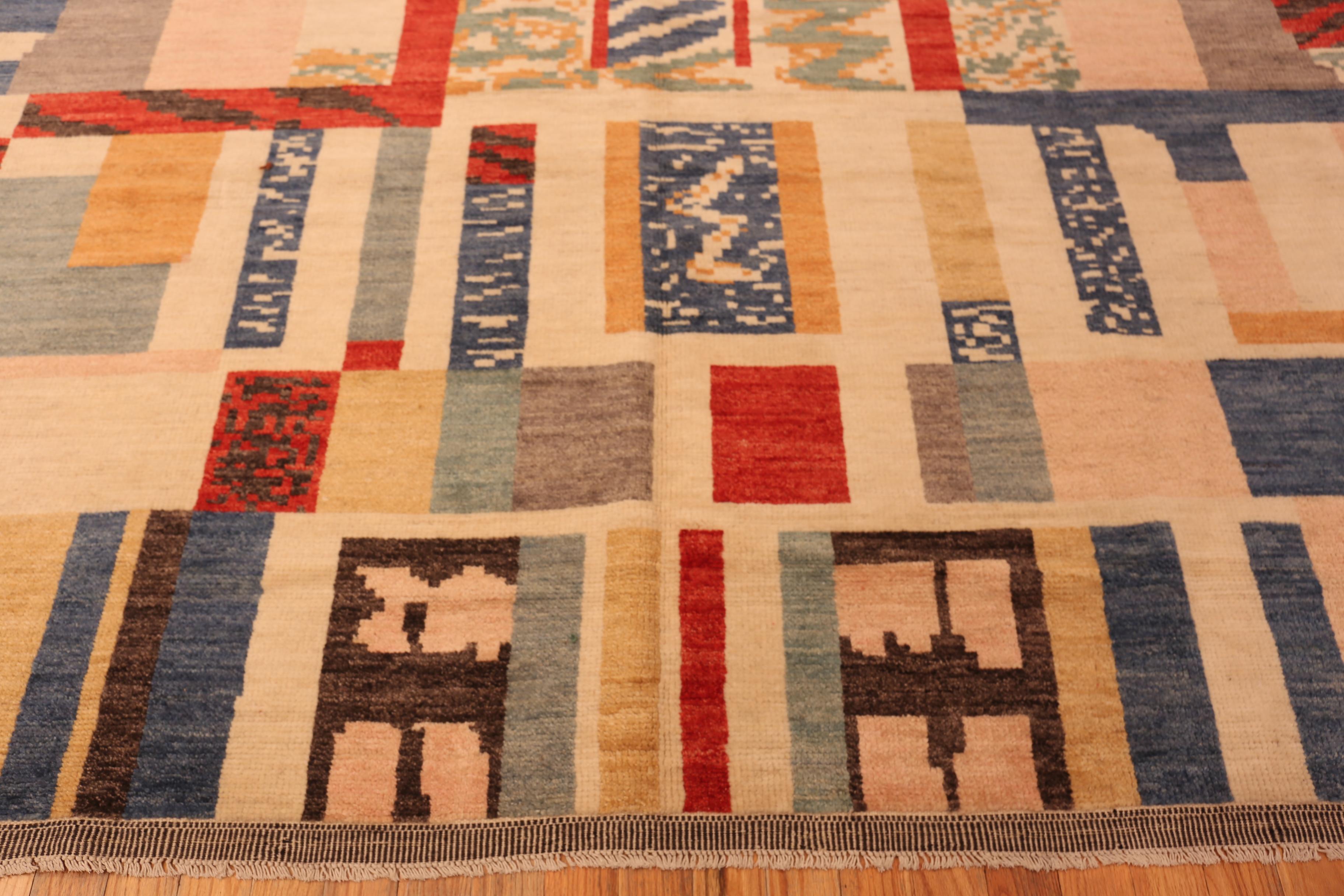 Annodato a mano Tappeto svedese moderno e contemporaneo Collection'S 8 ft 10 in x 10 ft 9 in in vendita