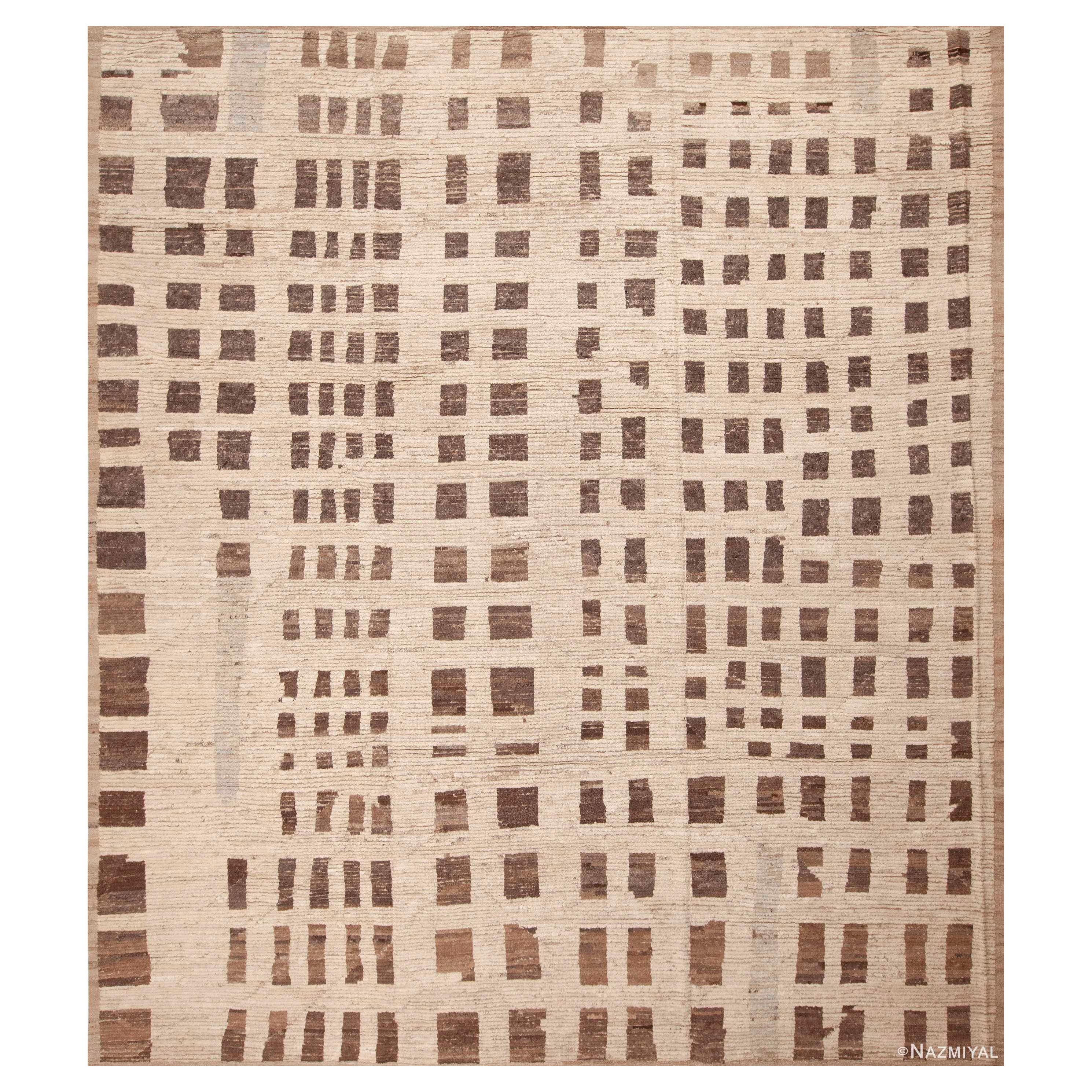 Nazmiyal Collection Modern Cream Brown Tribal Zimmer Größe Bereich Teppich 11'10" x 13'7"