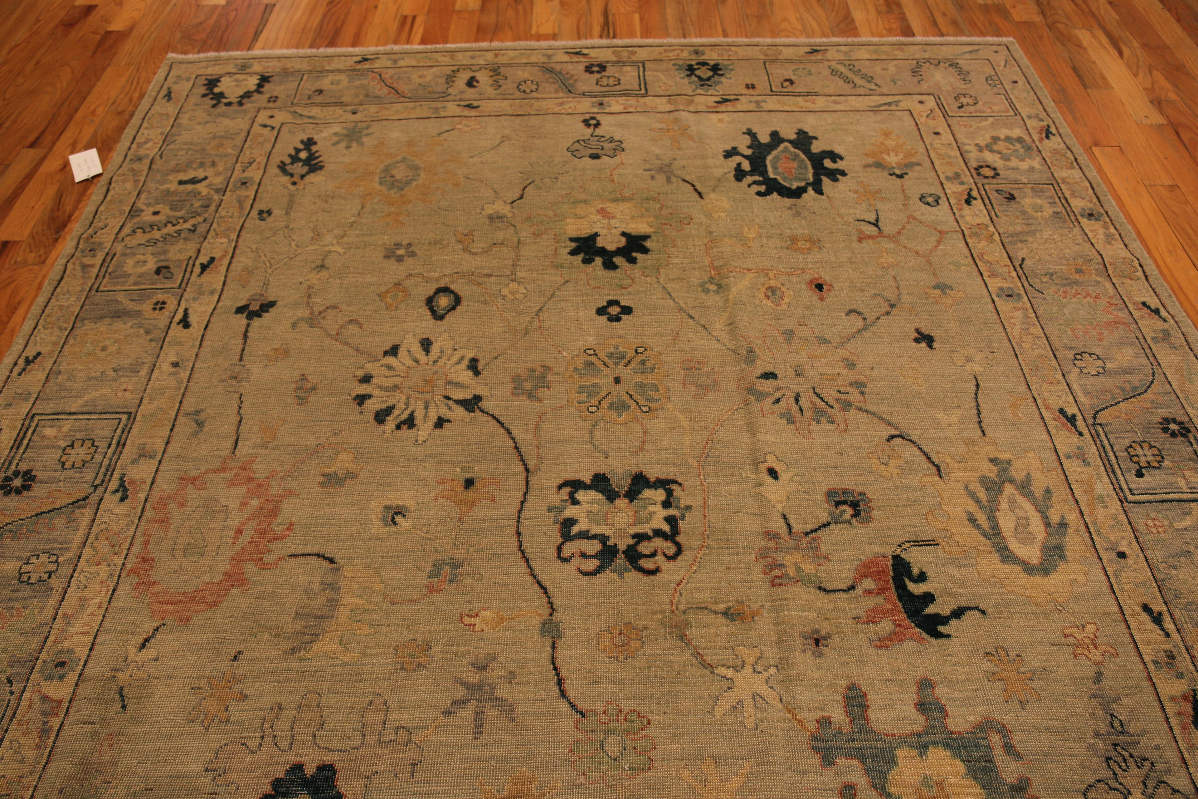 Central Asian Nazmiyal Collection Modern Decorative Luxurious Oushak Area Rug 8'5